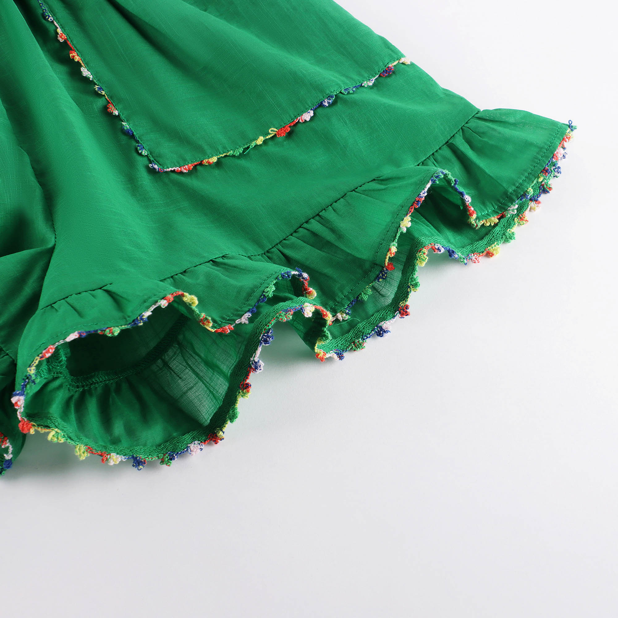 Girls Green Cotton Playsuit