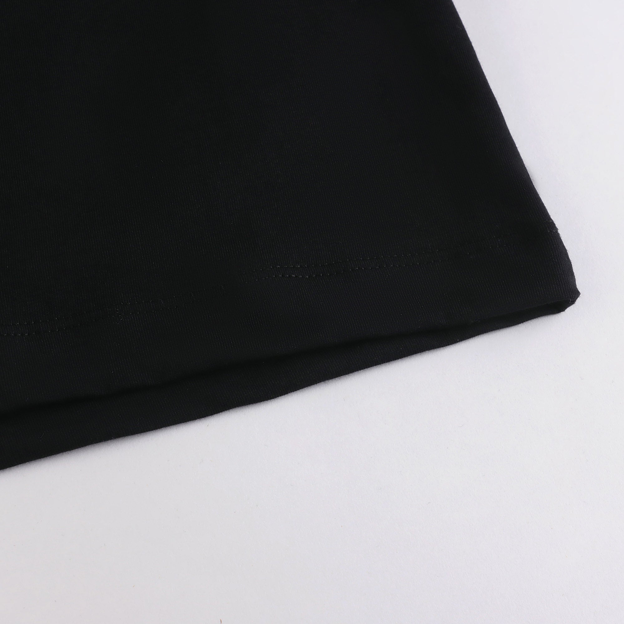 Girls Black Logo Cotton T-Shirt