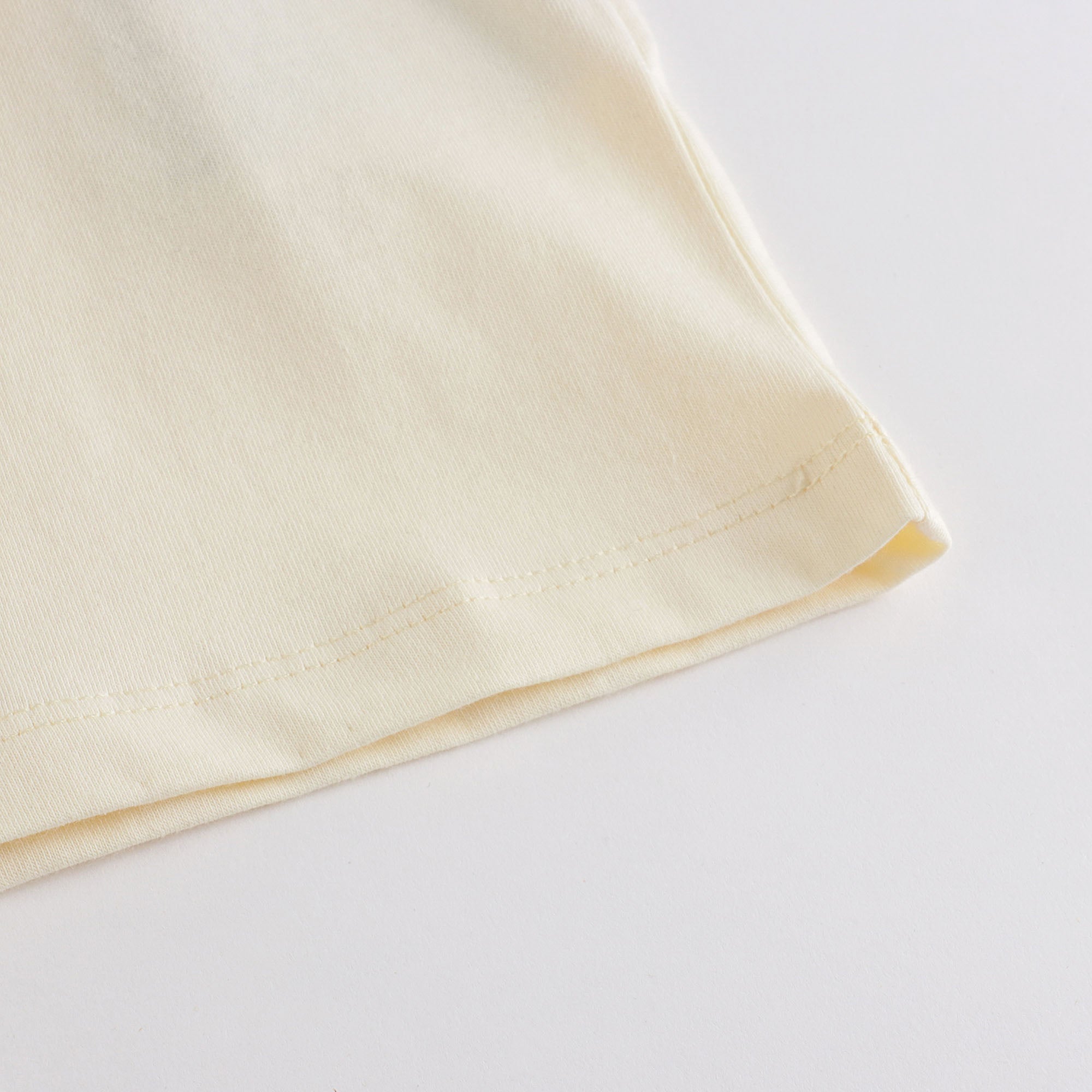 Girls Pale Yellow Logo Cotton T-Shirt