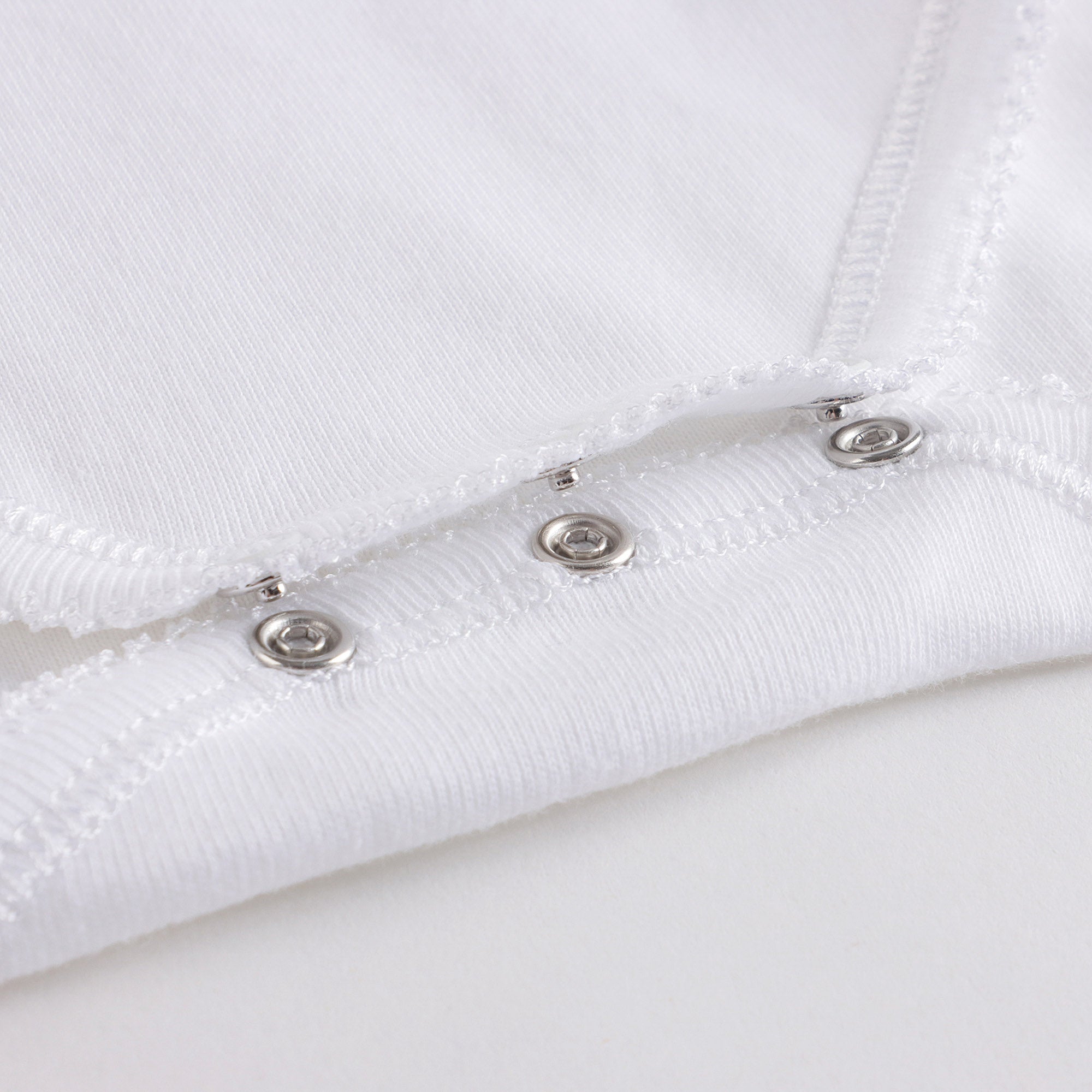 Baby Girls White Cotton Babysuit