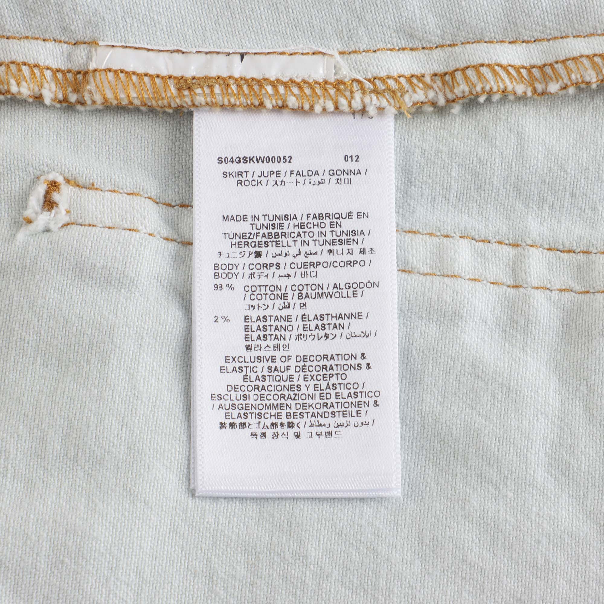 Girls Light Blue Denim Skirt