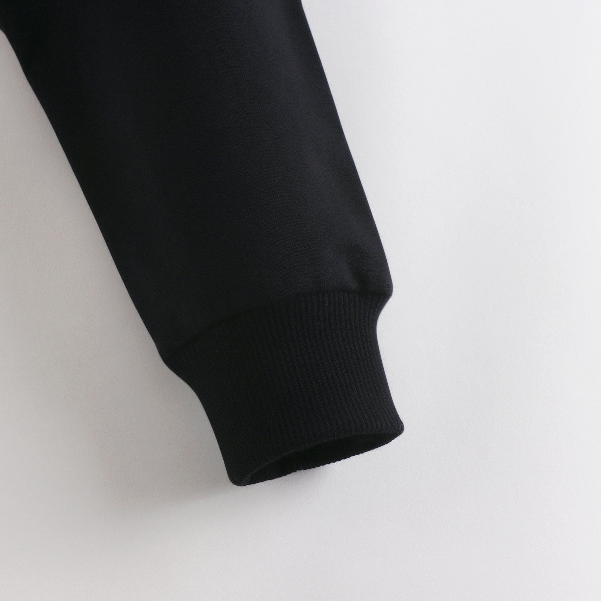 Boys & Girls Black Cotton Zip-Up Top