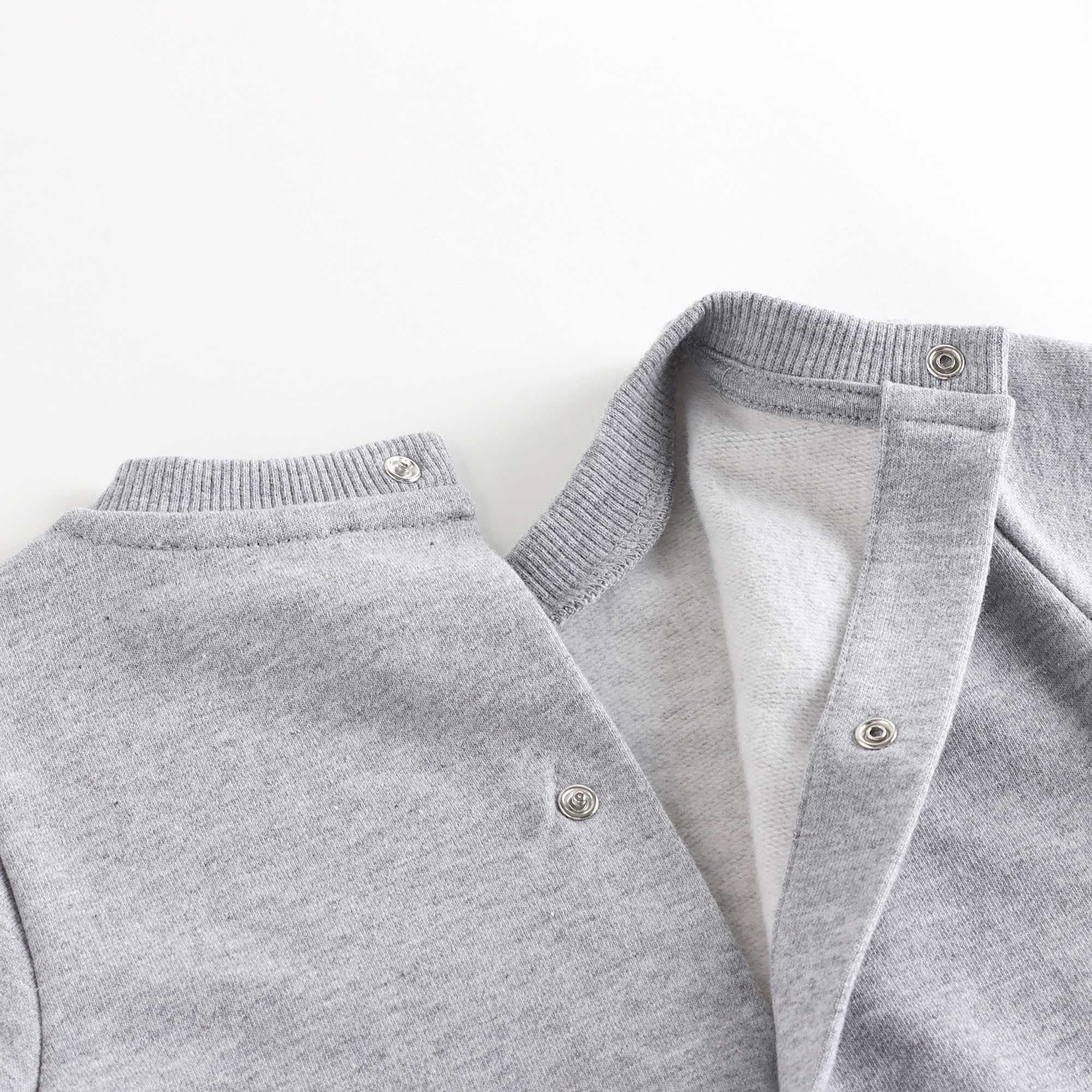 Baby Boys & Girls Grey Bear Printed Cotton Babysuit Gift