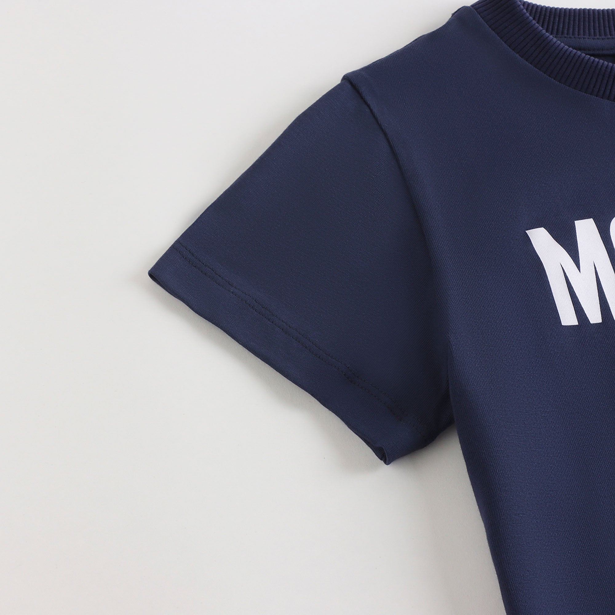 Boys & Girls Navy Logo Cotton T-Shirt