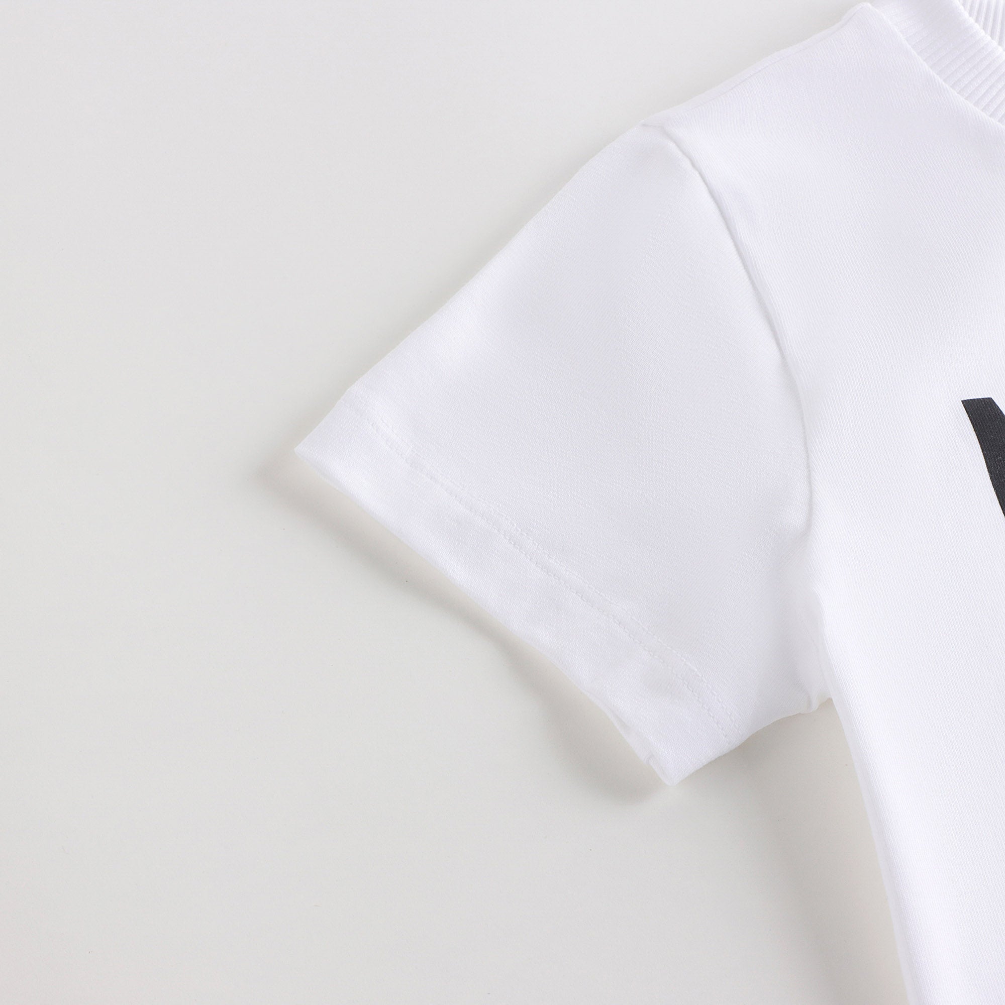 Boys & Girls White Logo Cotton T-Shirt