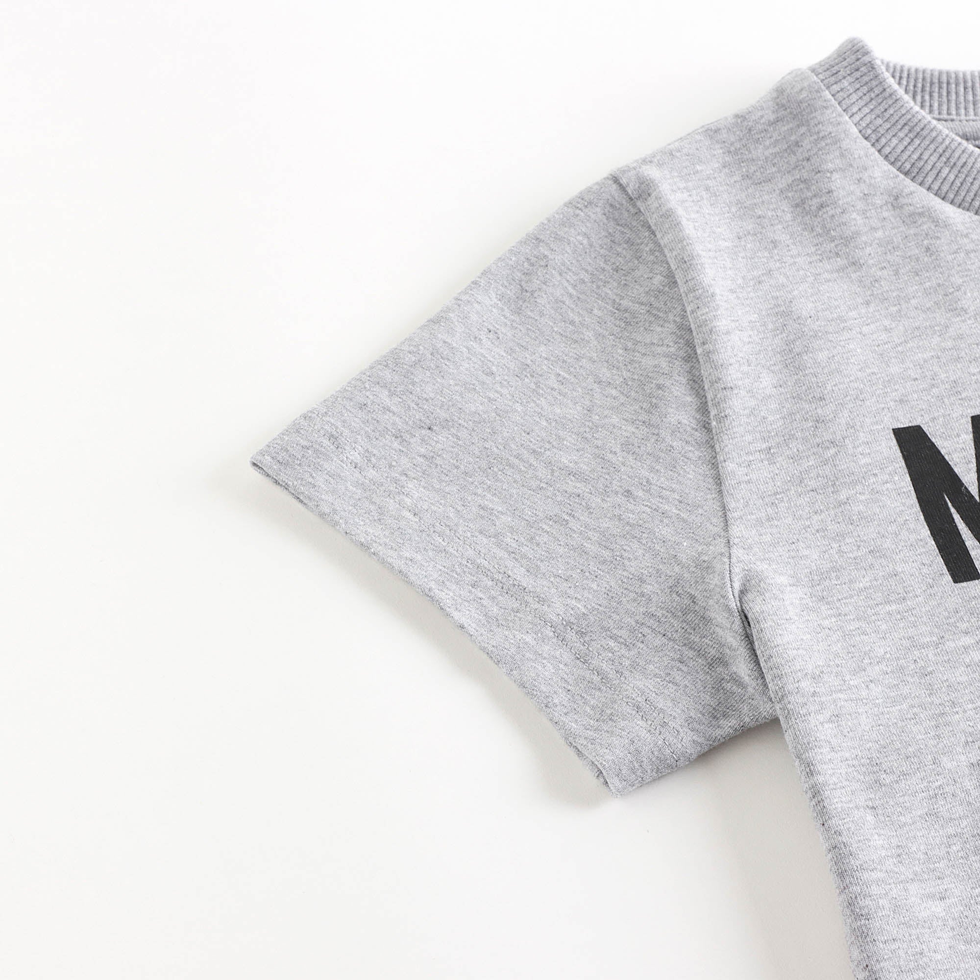 Boys & Girls Grey Logo Cotton T-Shirt