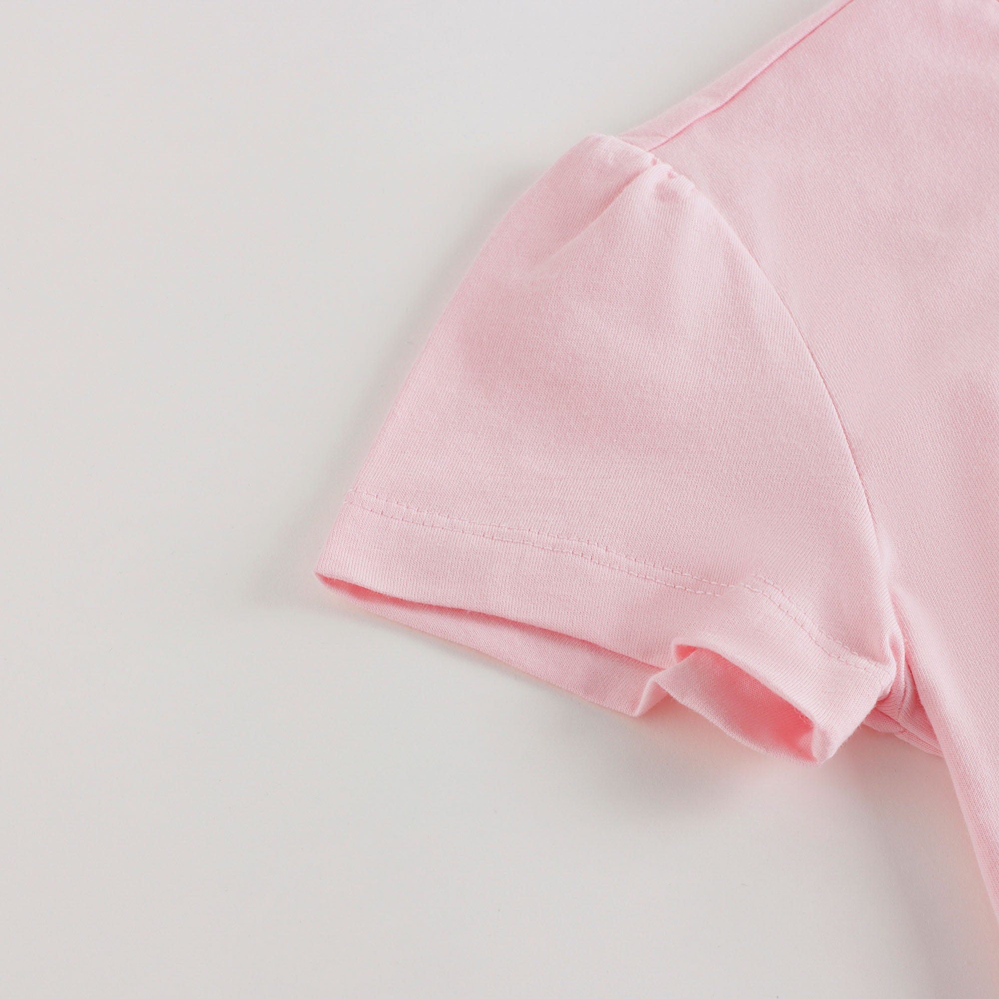 Girls Pink Bear Printed Cotton Dress