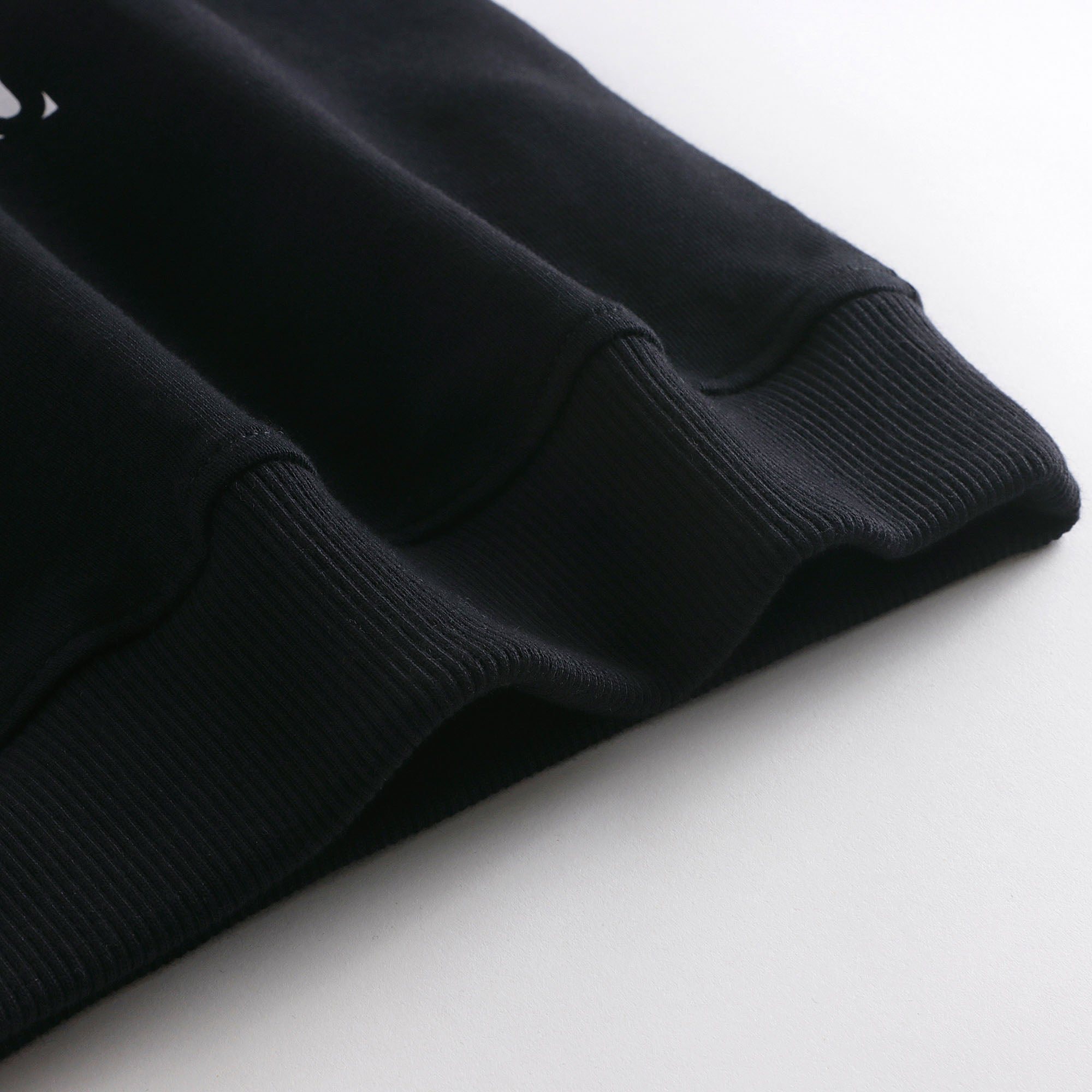 Boys & Girls Black Logo Cotton Sweatshirt