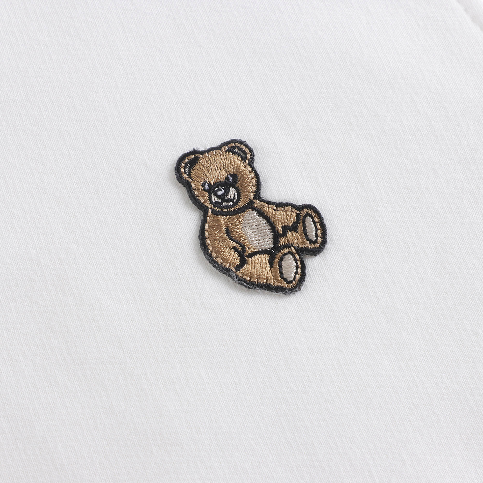 Boys & Girls White Bear Patch Cotton Sweatshirt