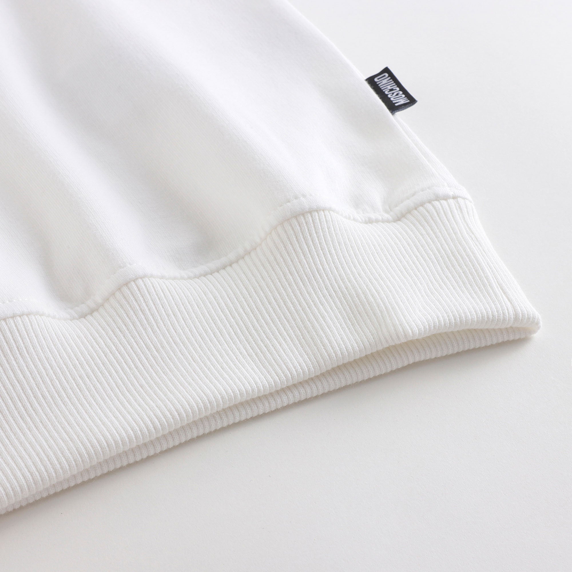 Boys & Girls White Bear Patch Cotton Sweatshirt