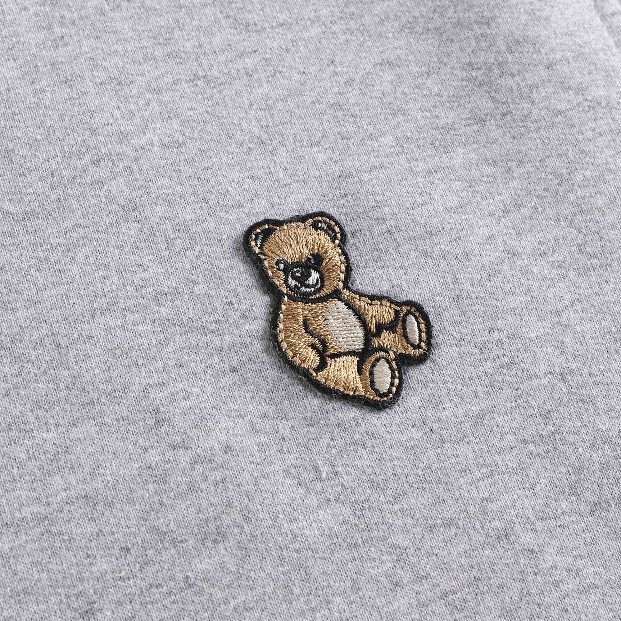 Boys & Girls Grey Bear Patch Cotton Sweatshirt