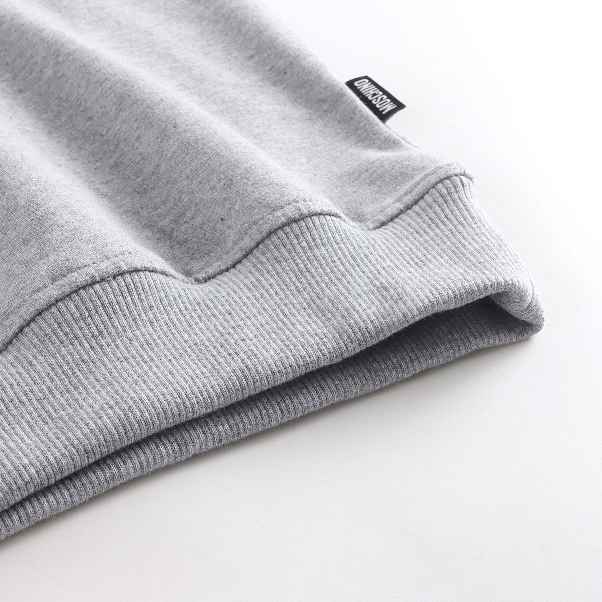 Boys & Girls Grey Bear Patch Cotton Sweatshirt