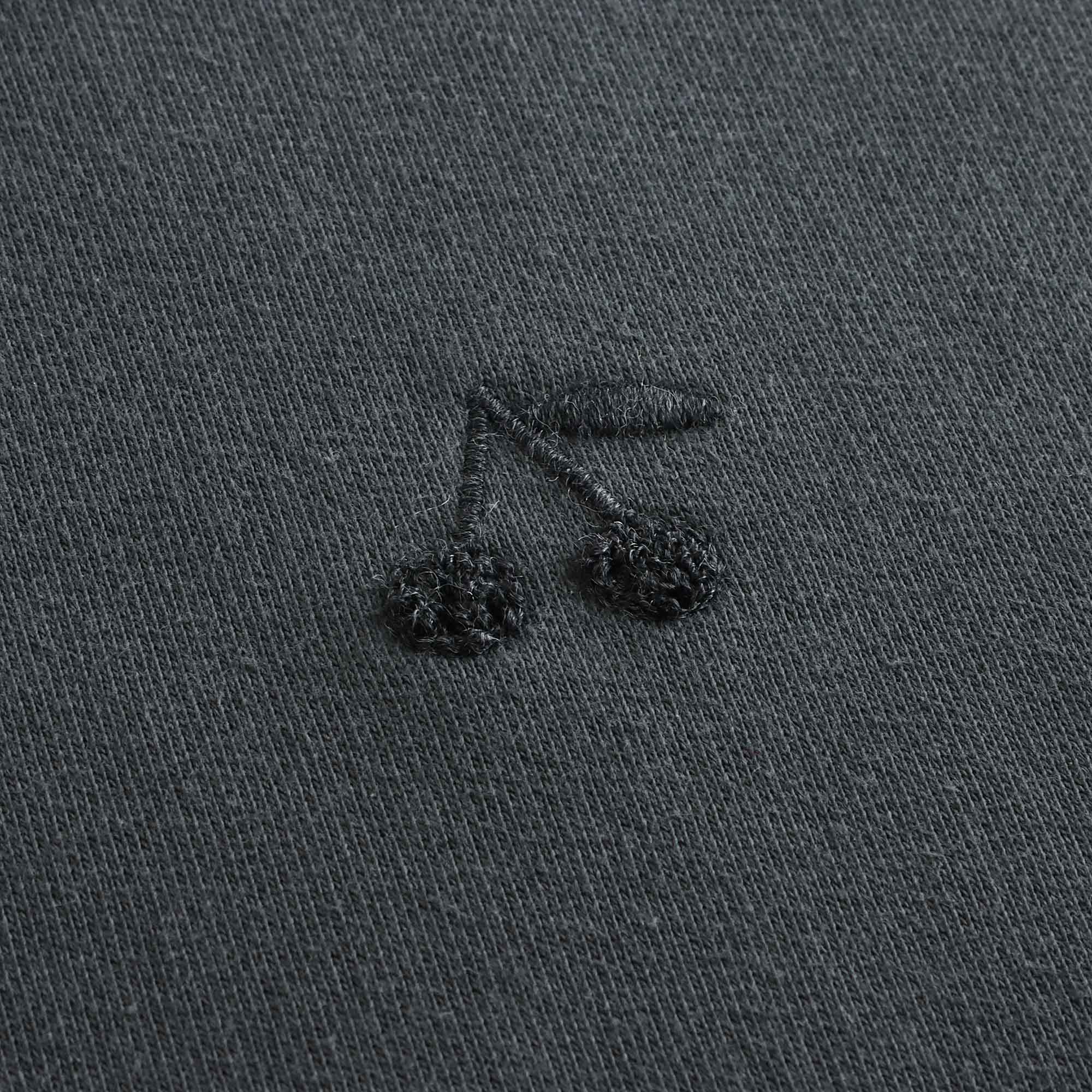 Women Dark Gray Embroidered Logo Cotton Sweatshirt