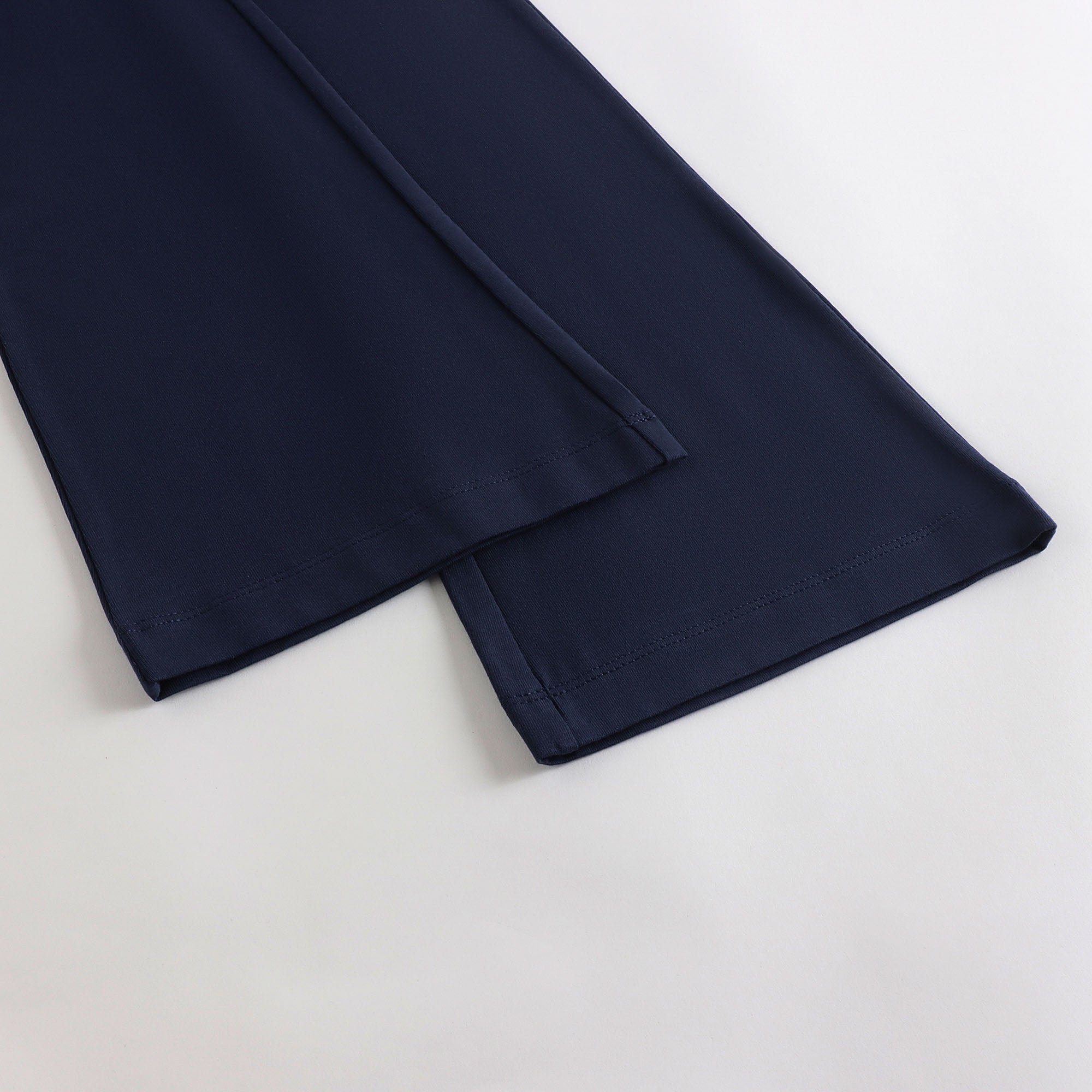 Girls Navy Logo Cotton Flares Trousers