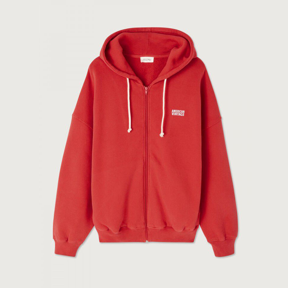 Girls Bright Red Zip-Up Top