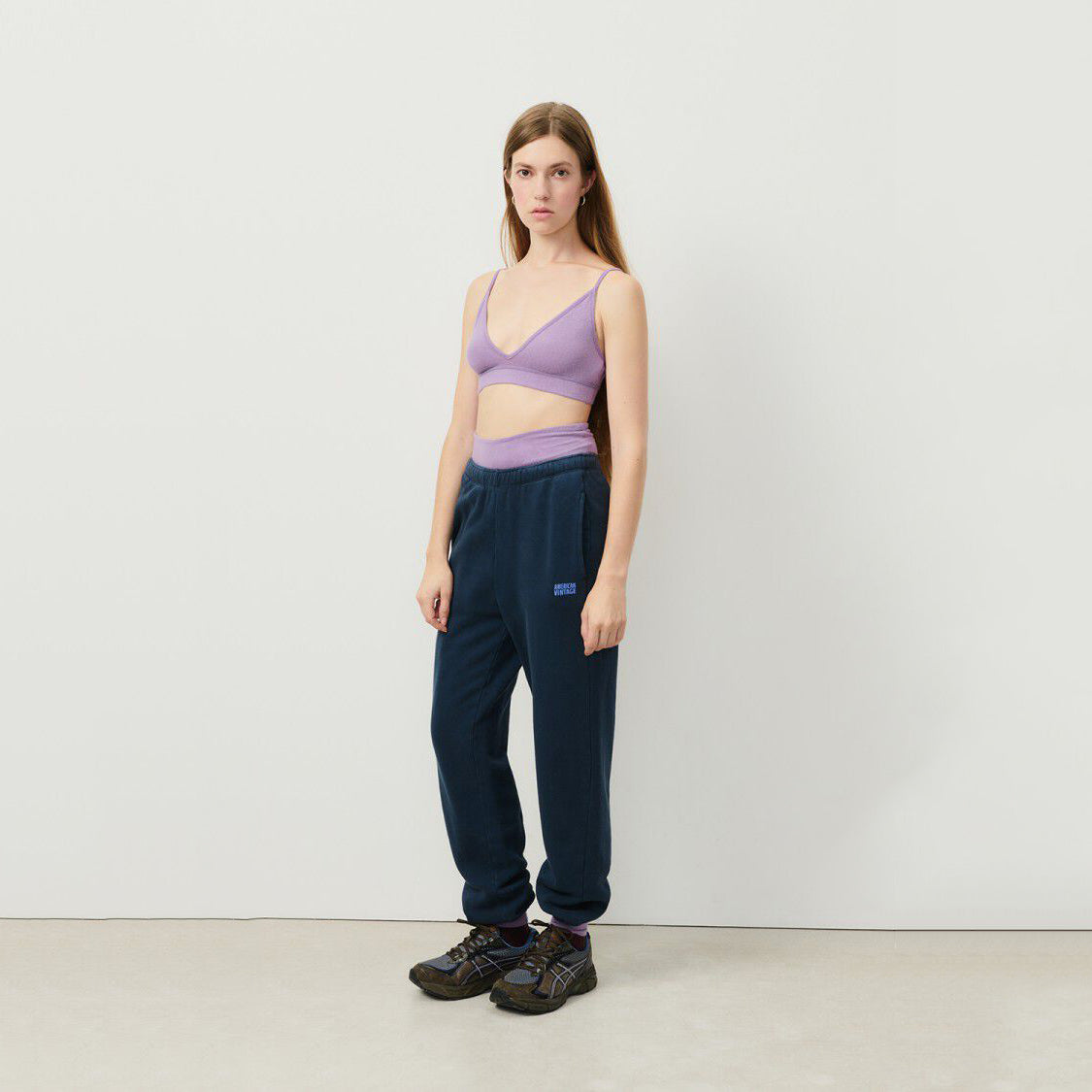 Women Blue Cotton Trousers