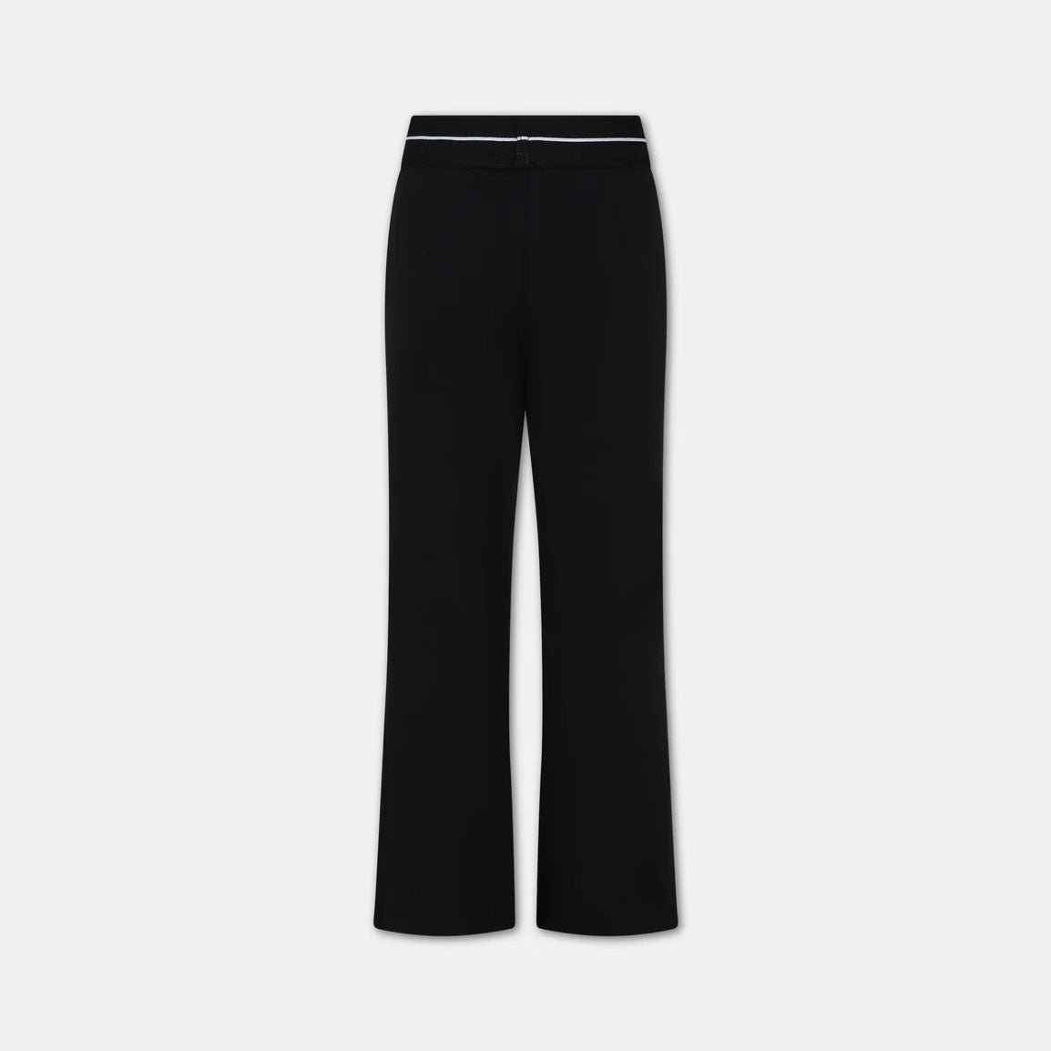 Girls Black Logo Cotton Trousers