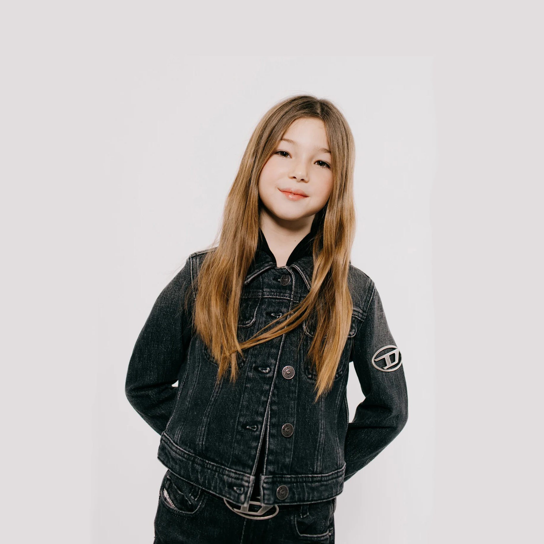 Girls Black Denim Jacket