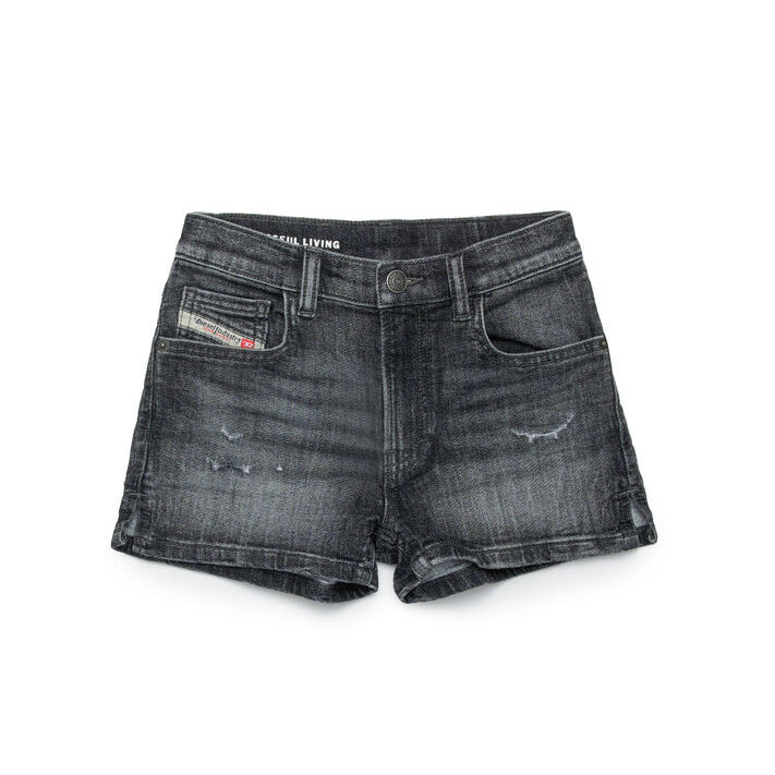 Girls Denim Black Shorts