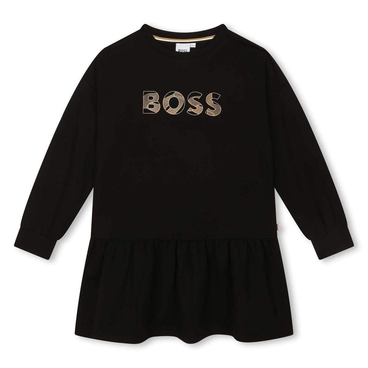Girls Black Logo Dress
