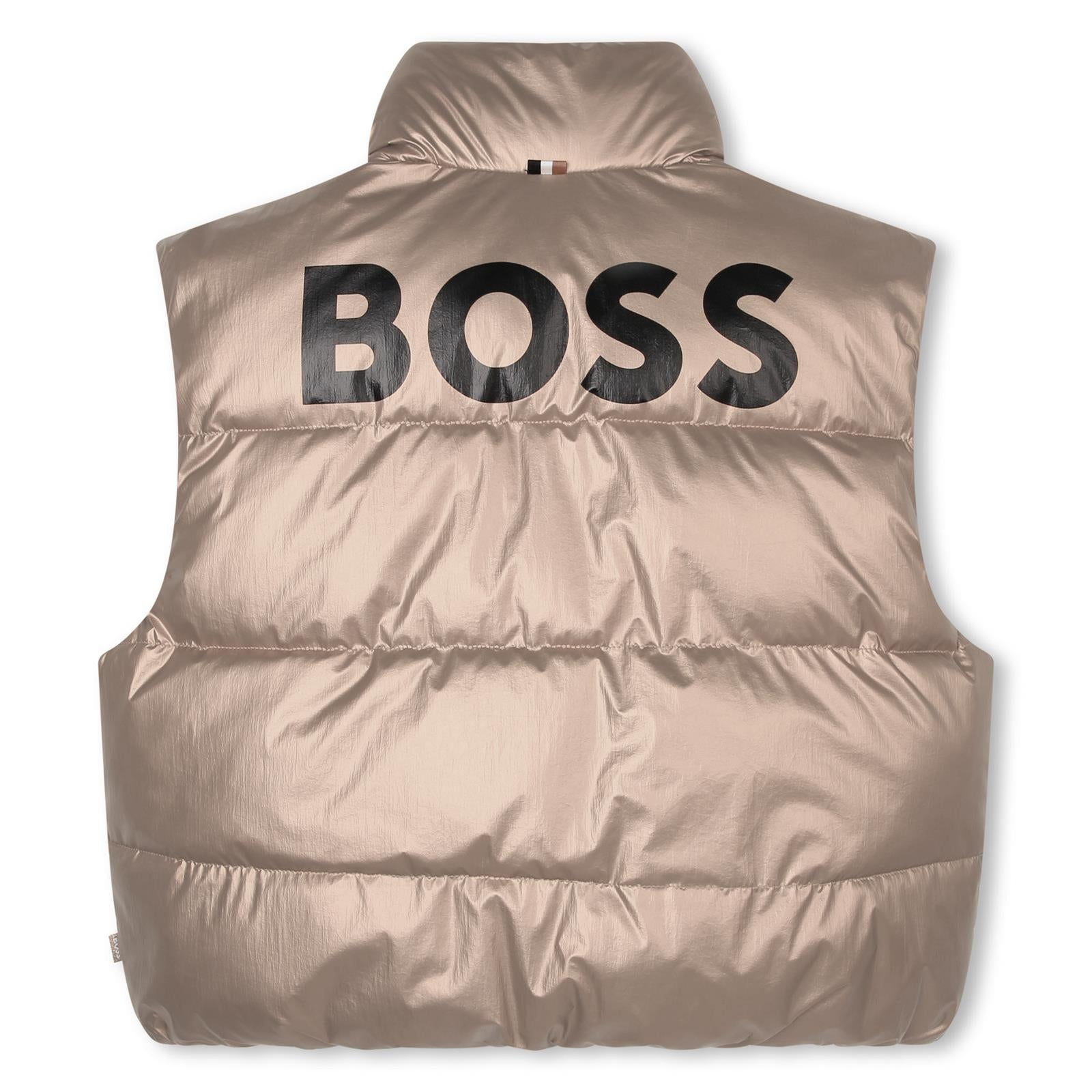 Girls Black Reversible Padded Gilet