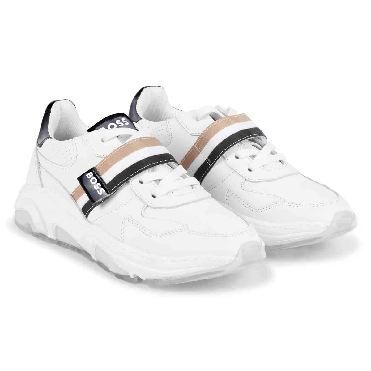 Girls White Logo Shoes
