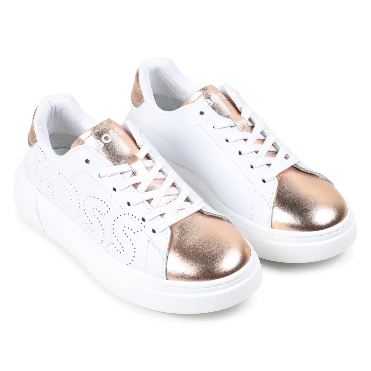 Girls White Logo Shoes