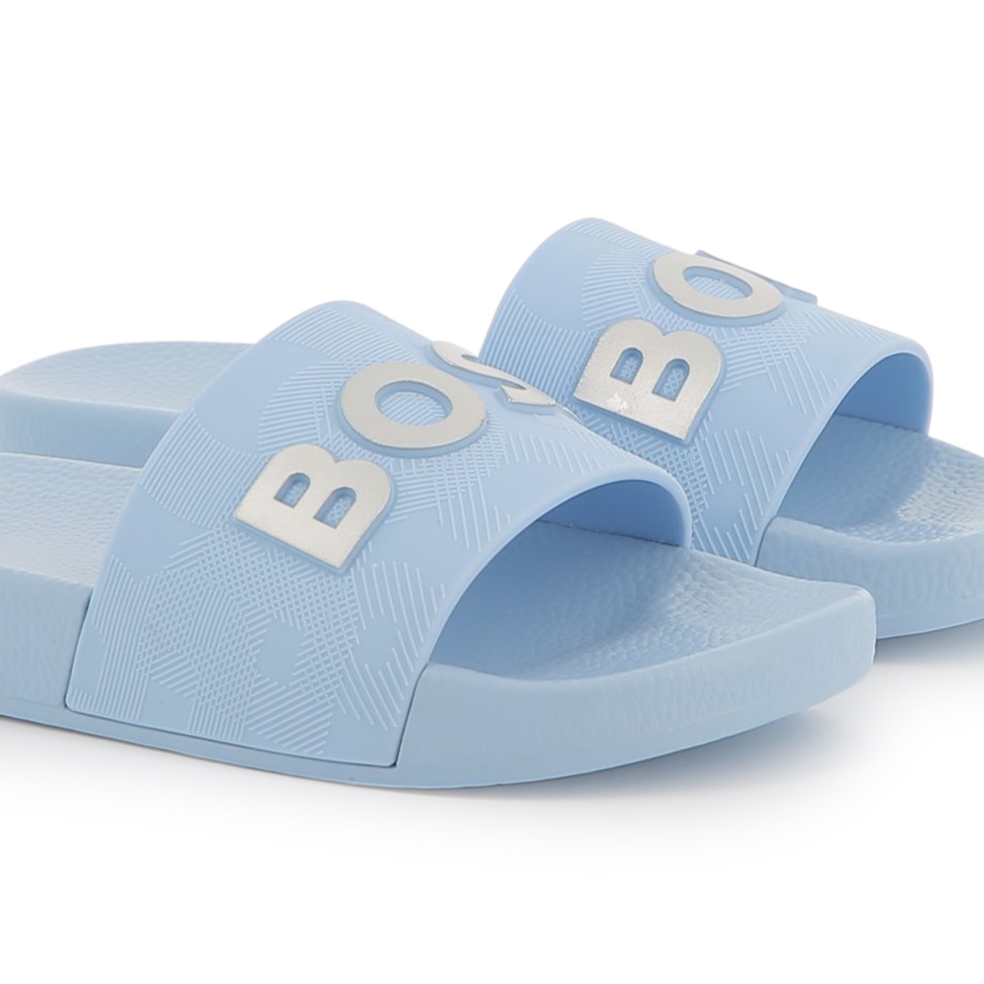 Boys & Girls Blue Logo Rubber Slippers