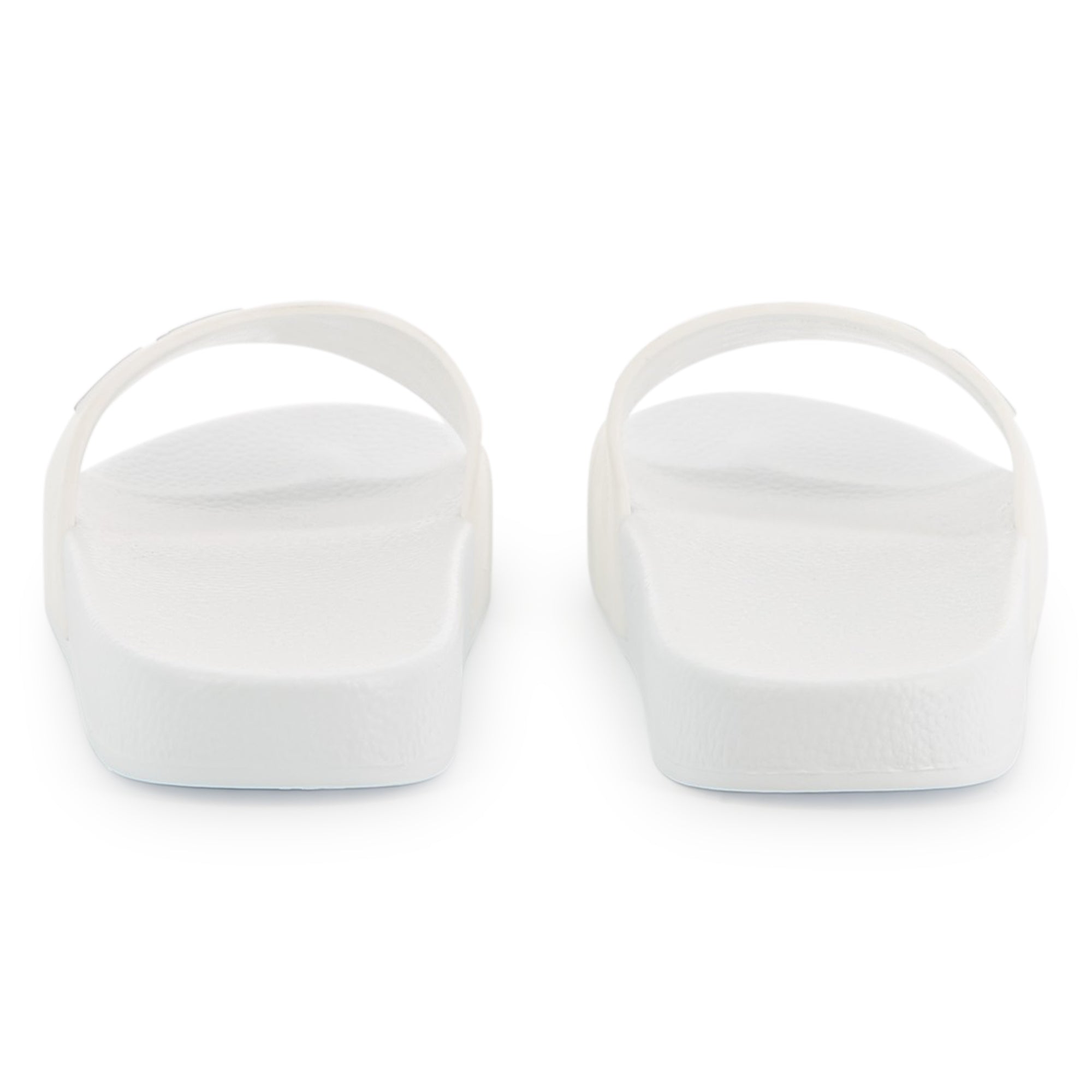 Boys & Girls White Logo Rubber Slippers