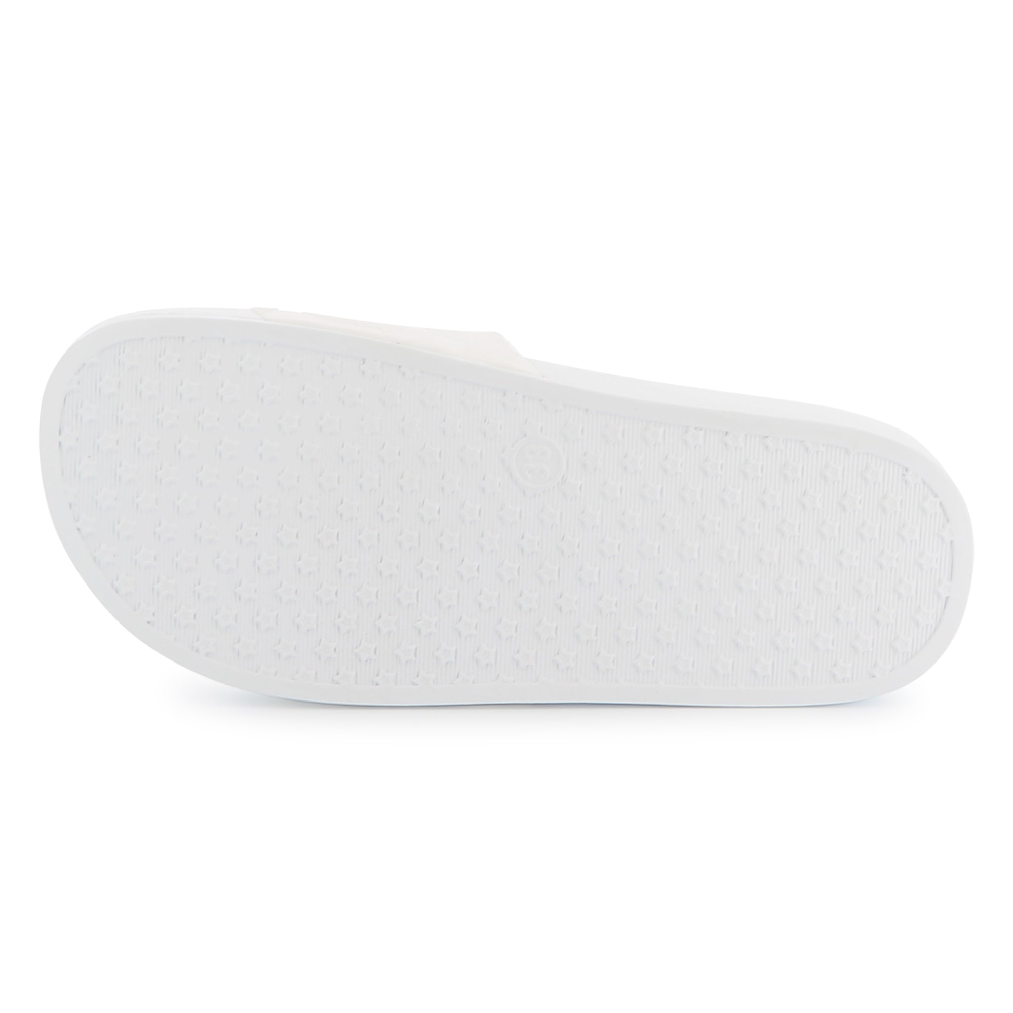 Boys & Girls White Logo Rubber Slippers