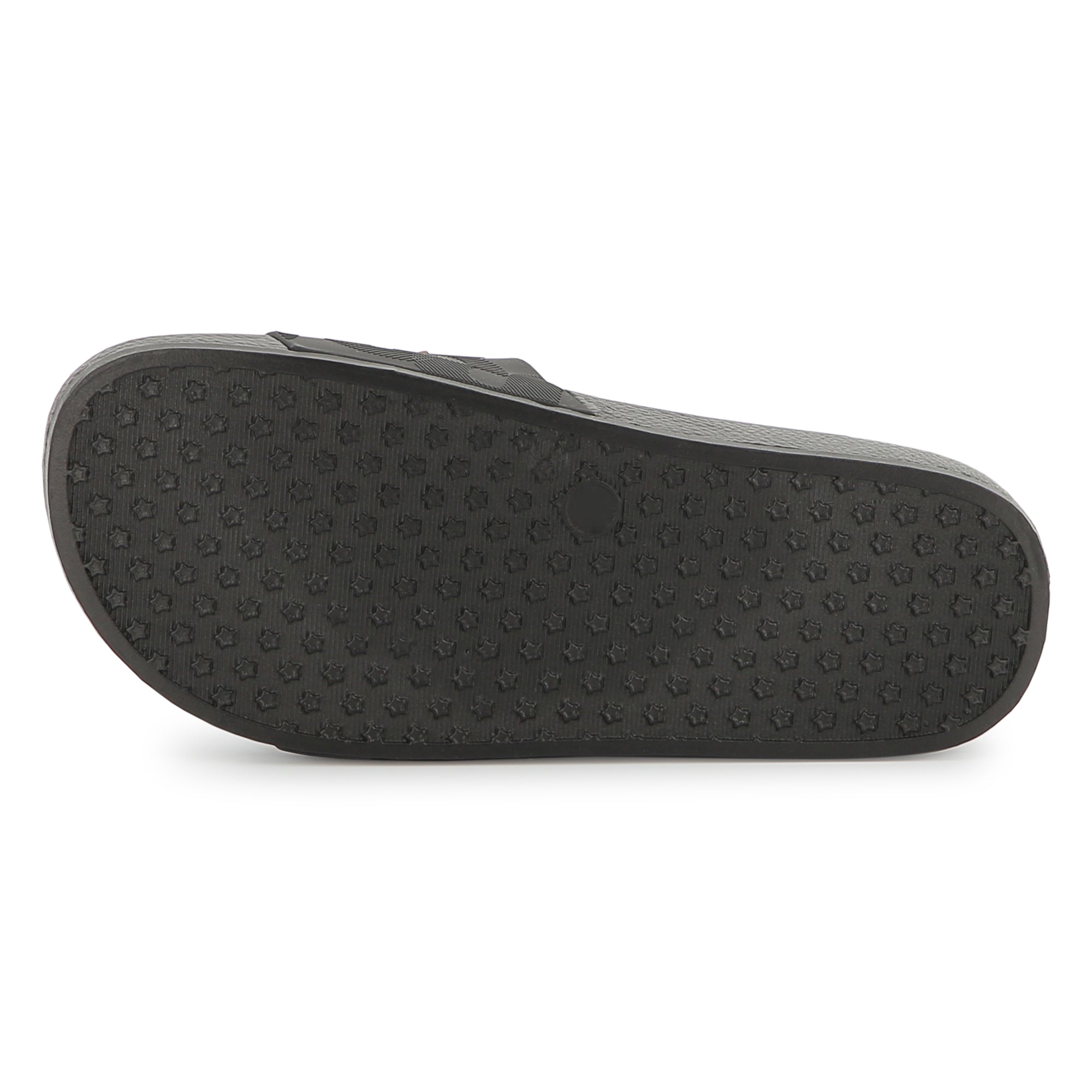 Boys Black Logo Rubber Slippers