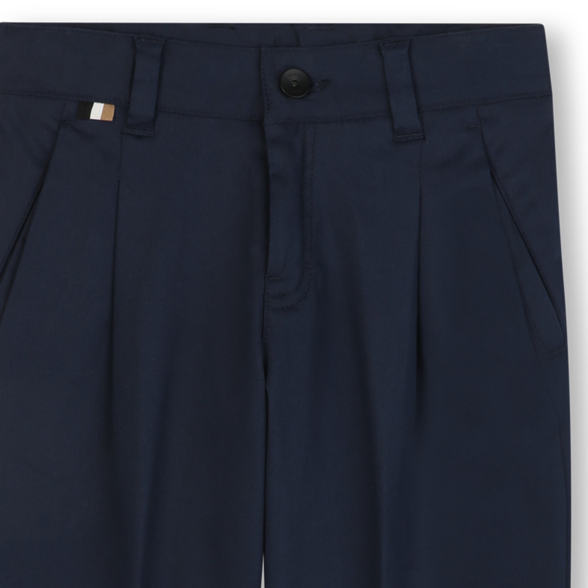 Boys Blue Cotton Trousers