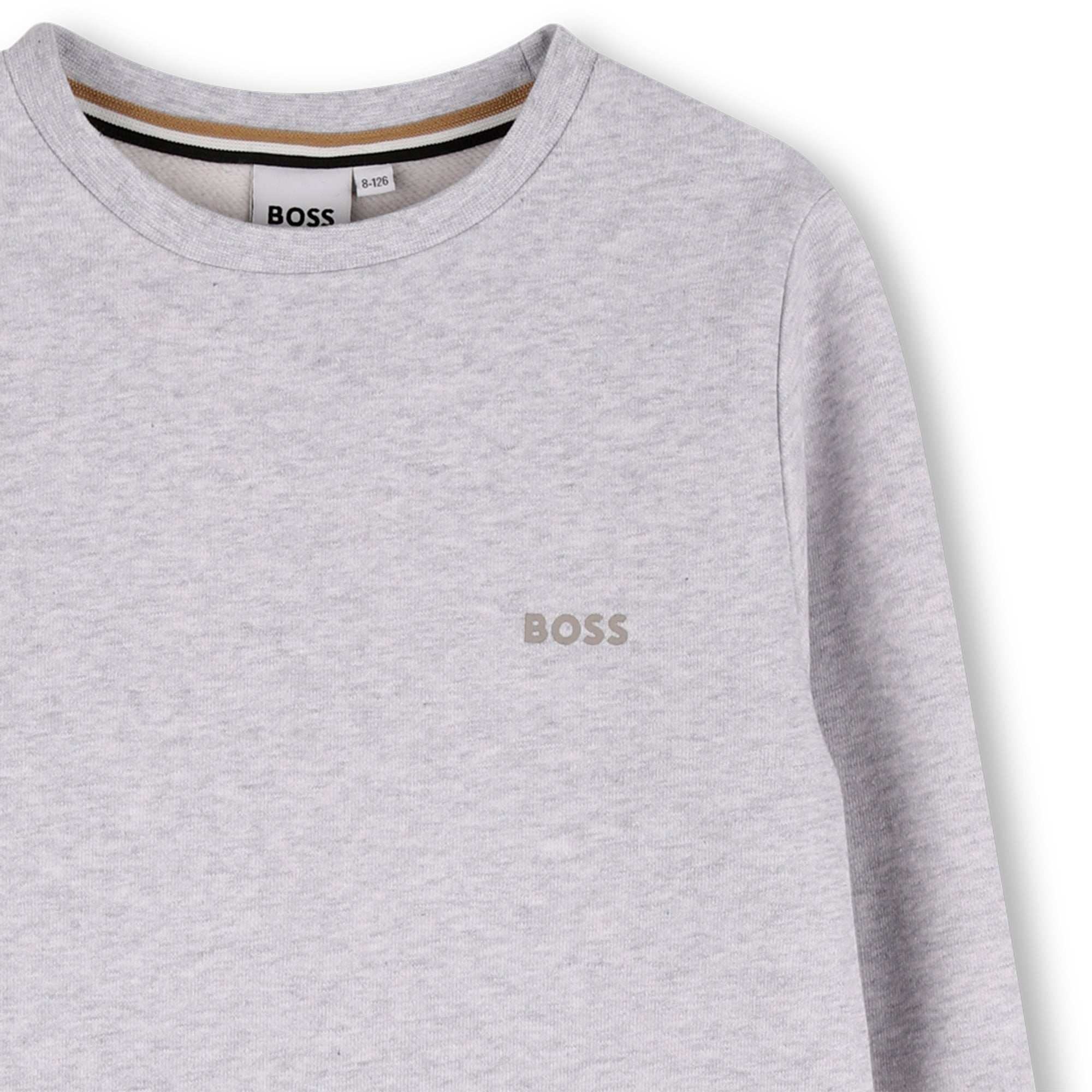 Boys Light Grey Cotton Sweatshirt