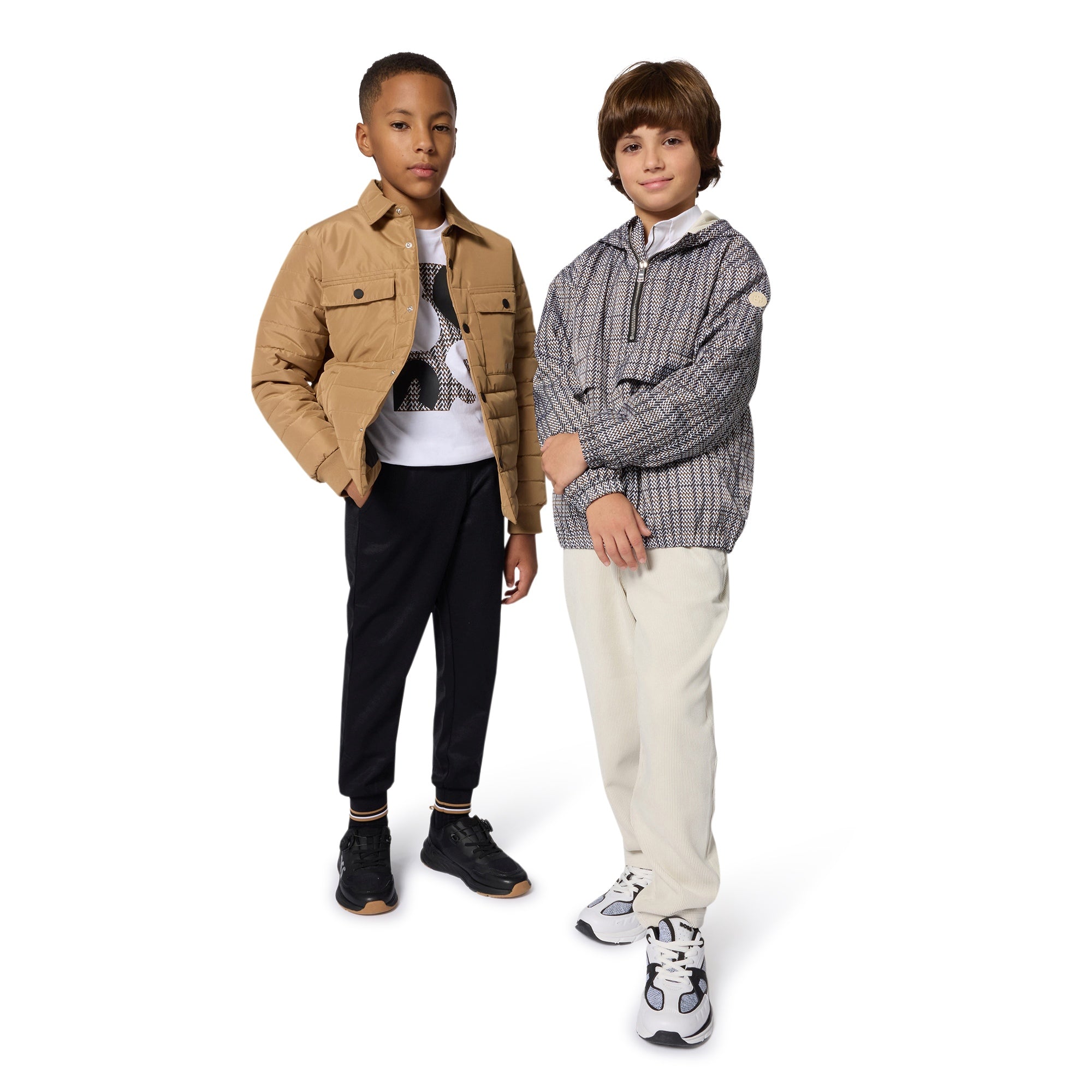 Boys White Logo Cotton T-Shirt