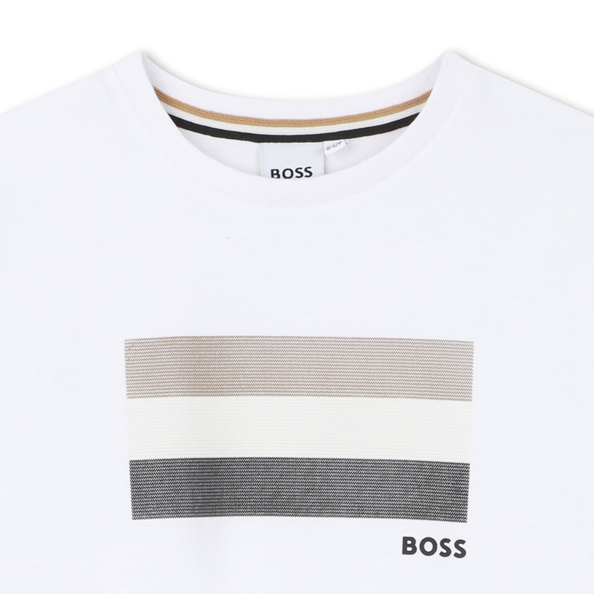 Boys White Cotton T-Shirt