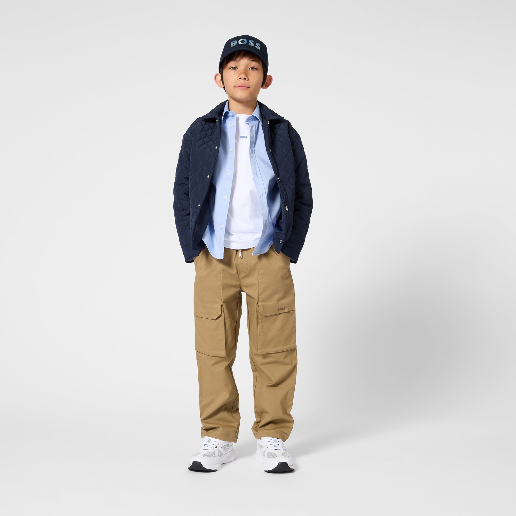Boys Dark Blue Logo Baseball Cap