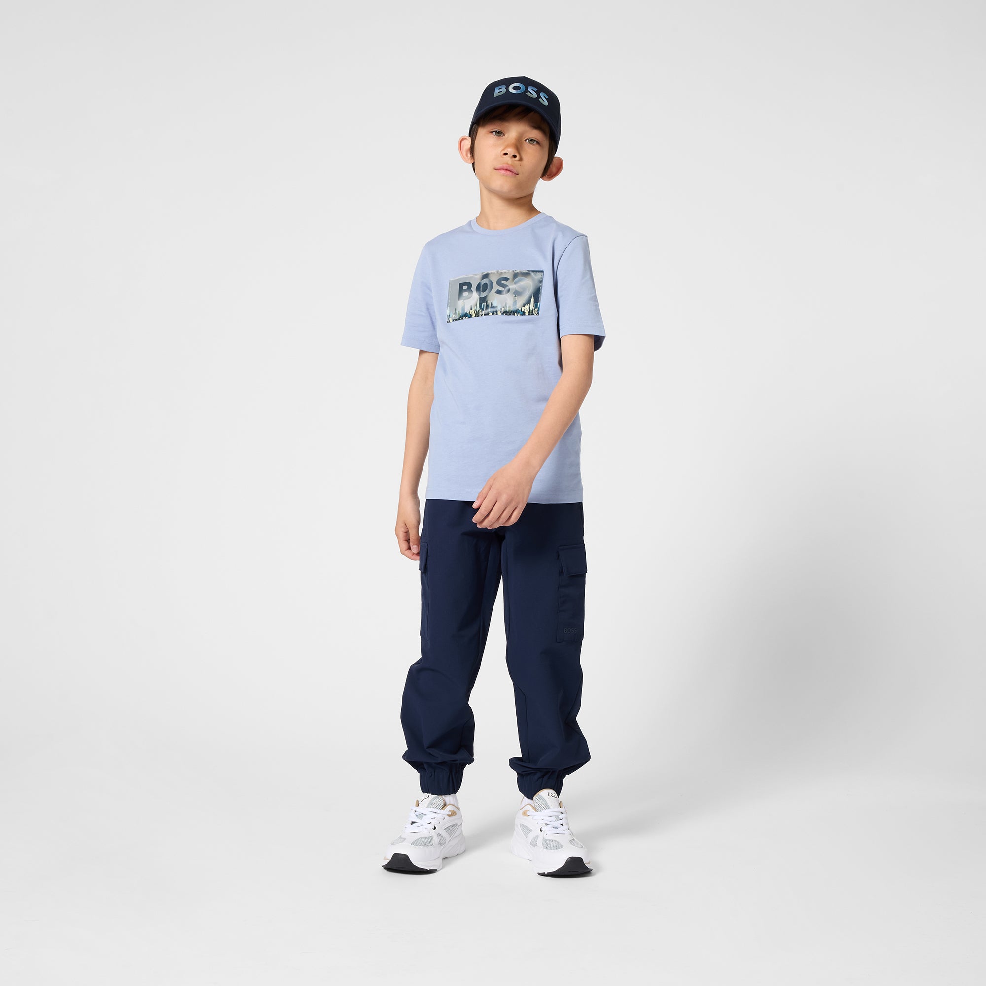 Boys Dark Blue Logo Baseball Cap