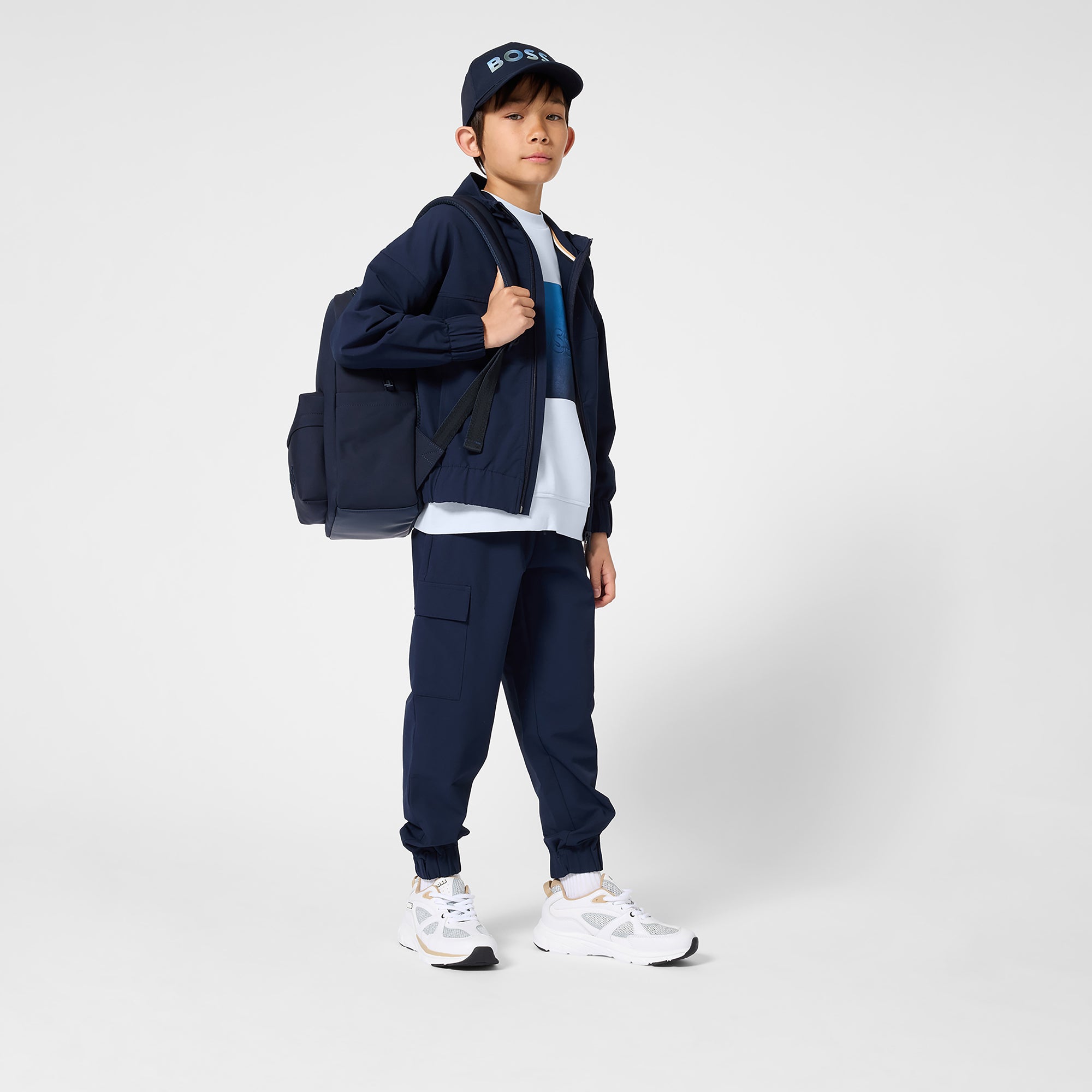 Boys Dark Blue Logo Baseball Cap