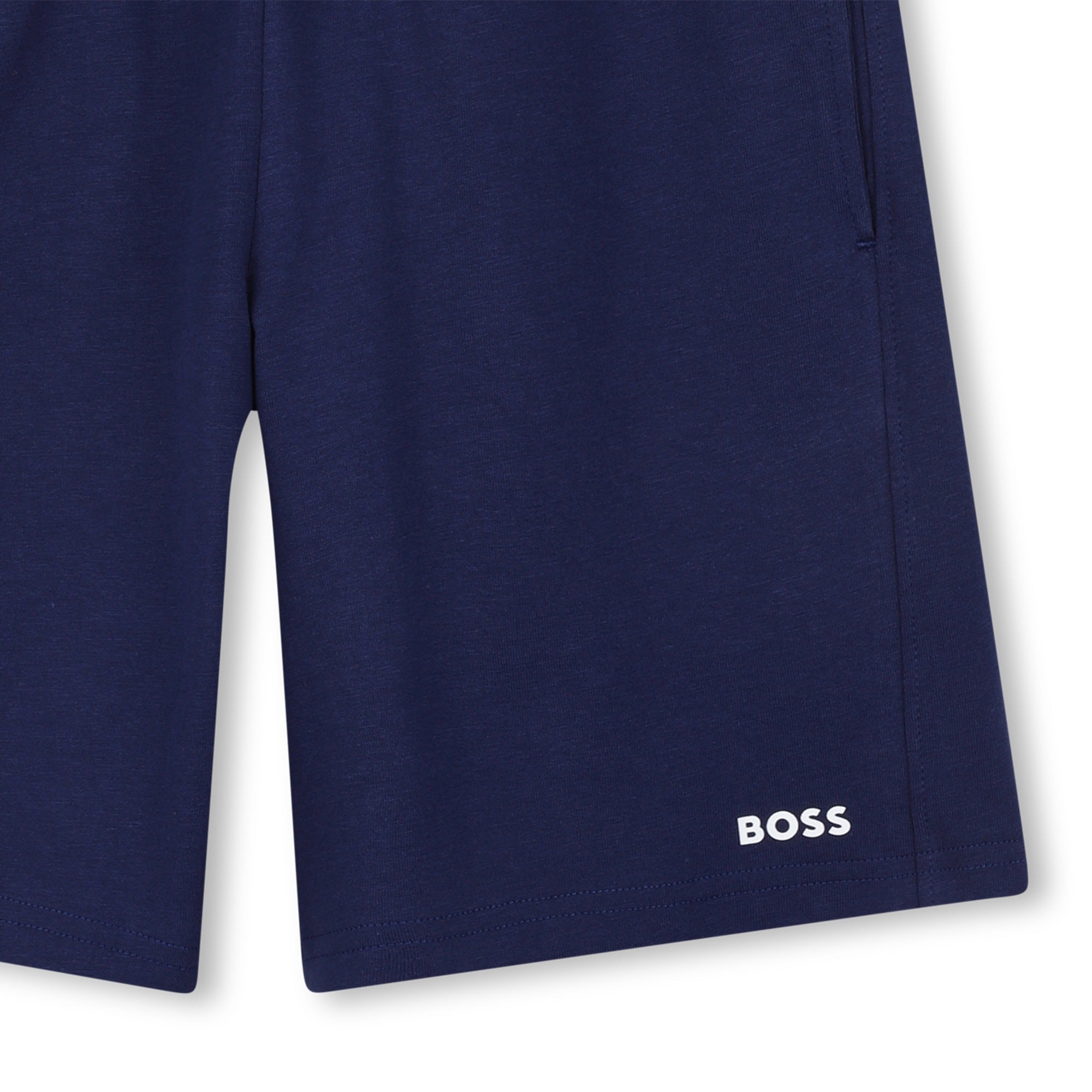 Boys Dark Blue Cotton Shorts