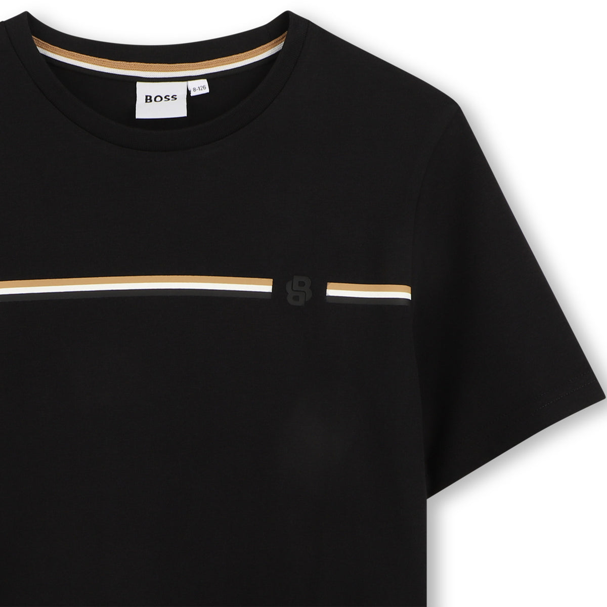 Boys Black Cotton T-Shirt