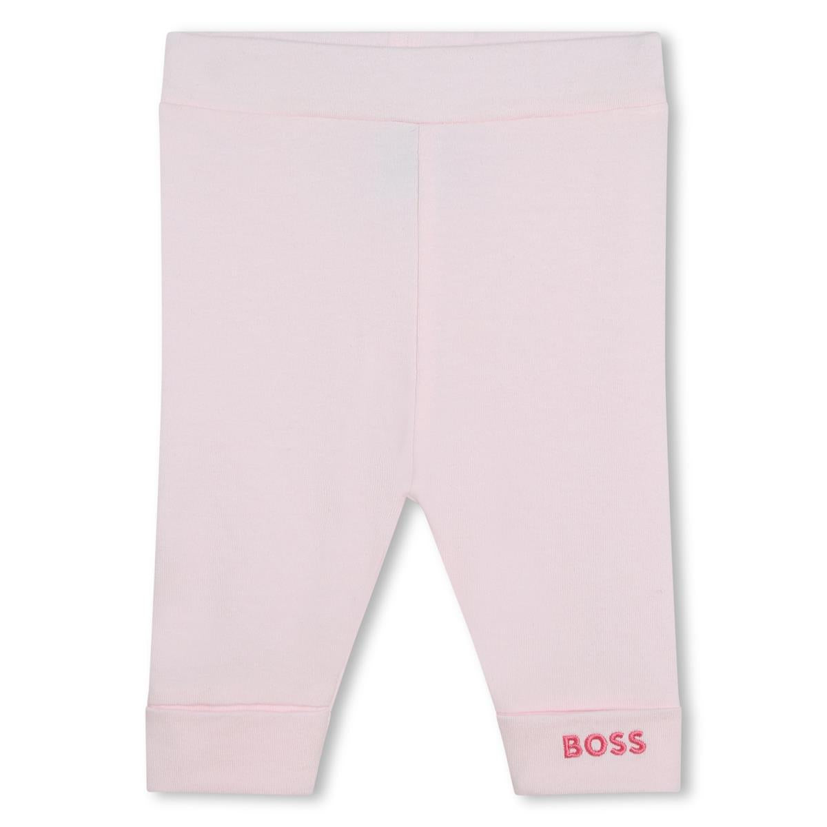 Baby Girls Pink Logo Leggings