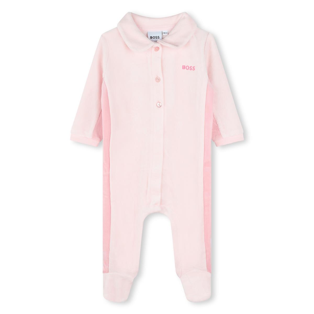 Baby Girls Pink Cotton Babysuit