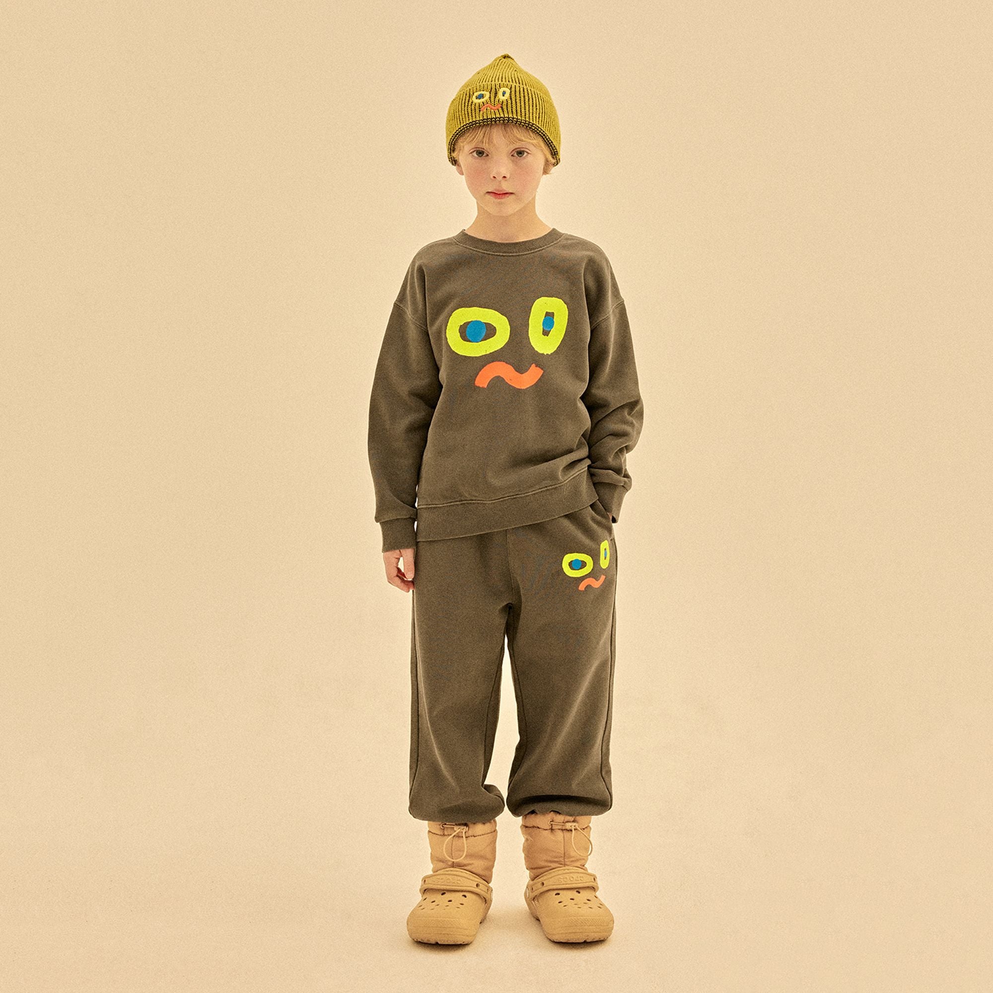 Boys & Girls Charcoal Cotton Trousers