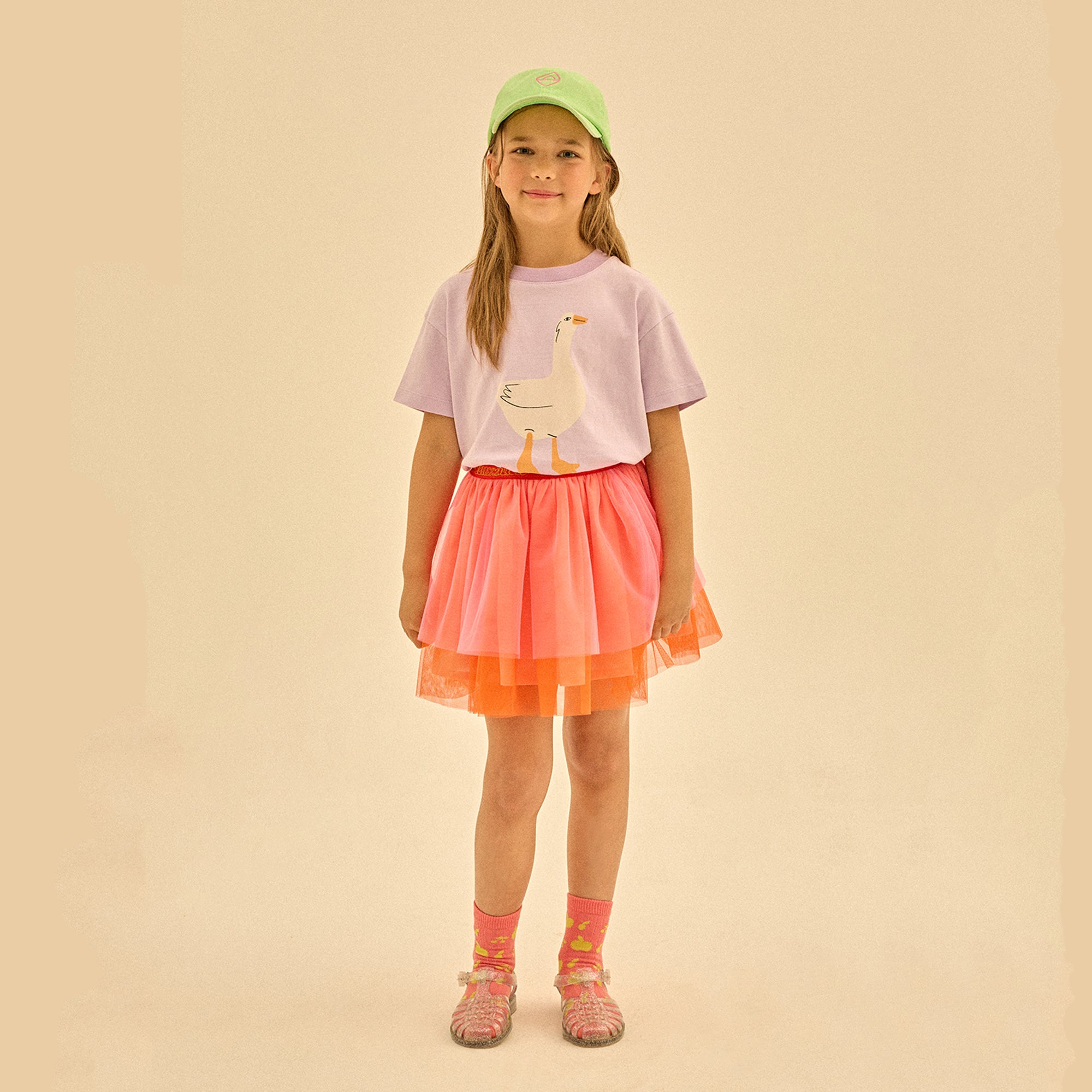 Girls Pink Tiered Tulle Skirt