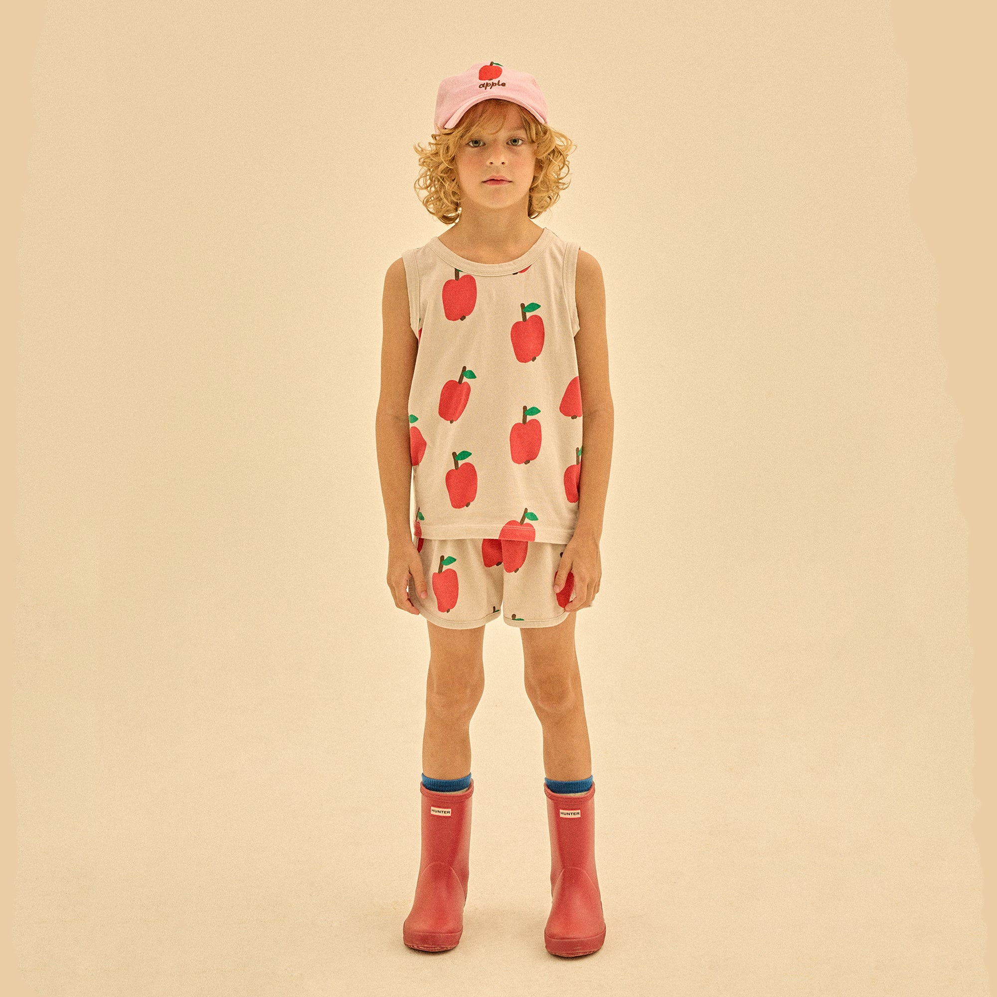 Boys & Girls Ivory Printed Cotton Set