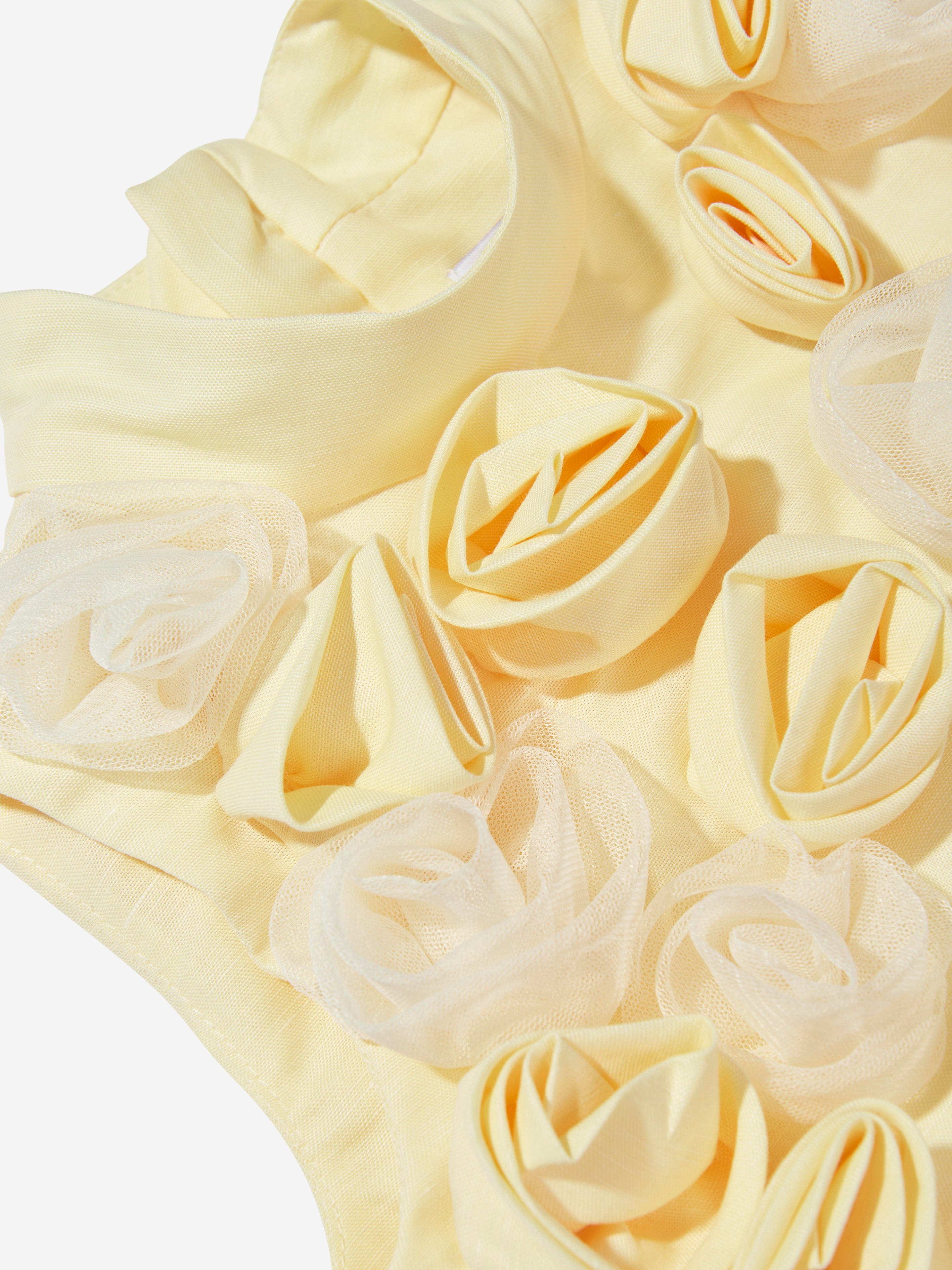 Girls Ring A Roses Dress in Yellow