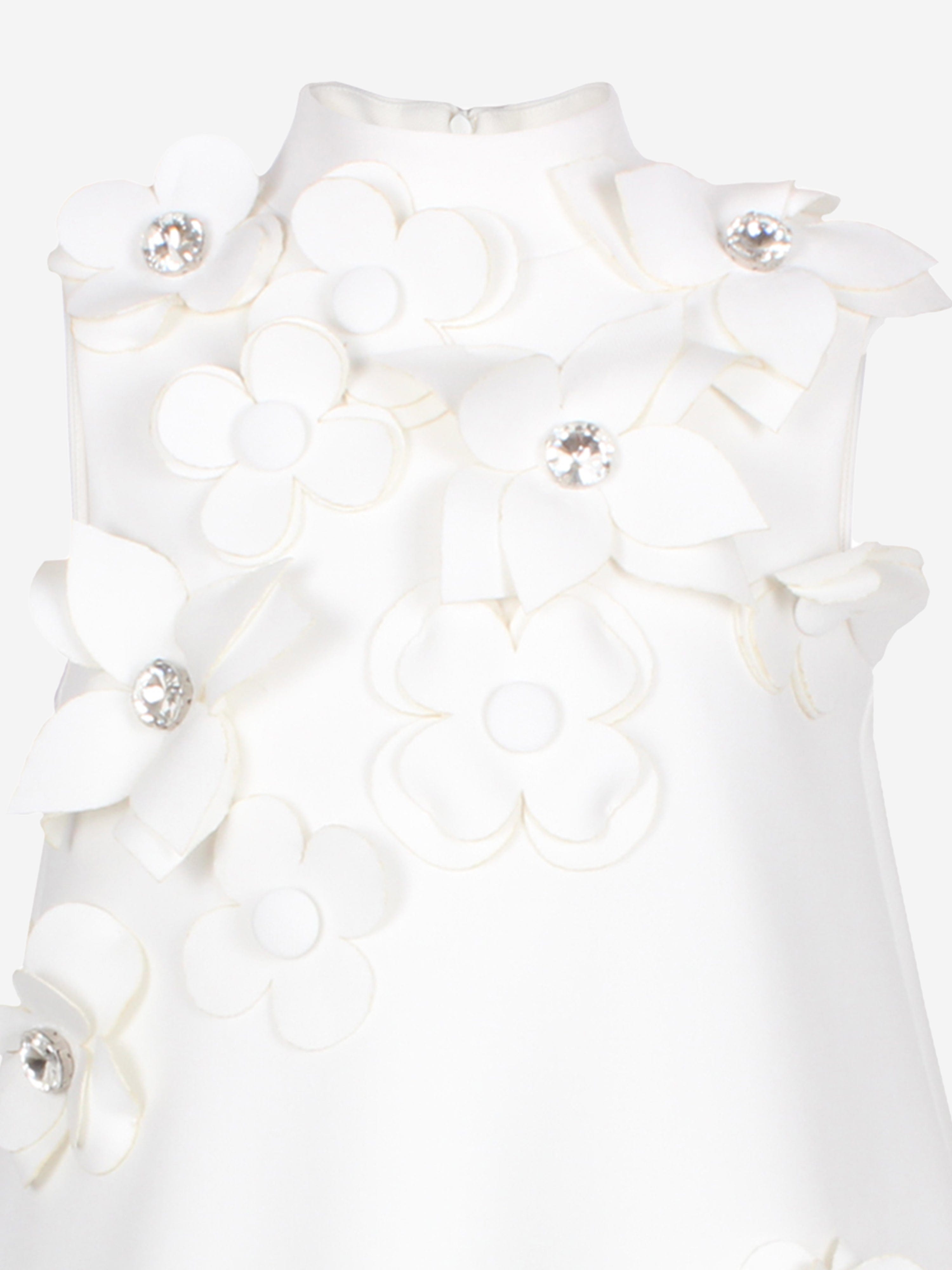 Jessie And James Girls Willow Flower Dress in White