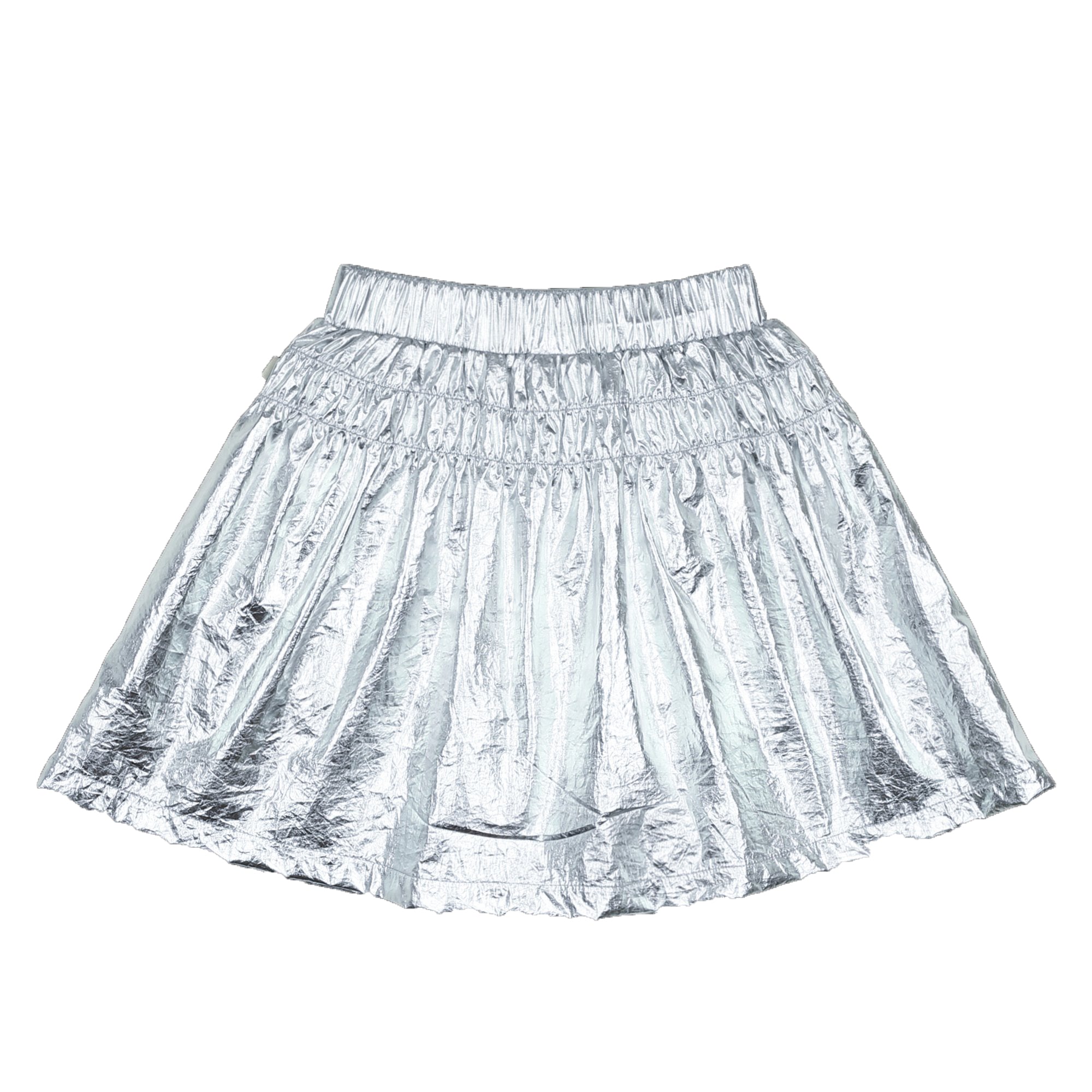 Girls Silver Pleated Leggings Skirt