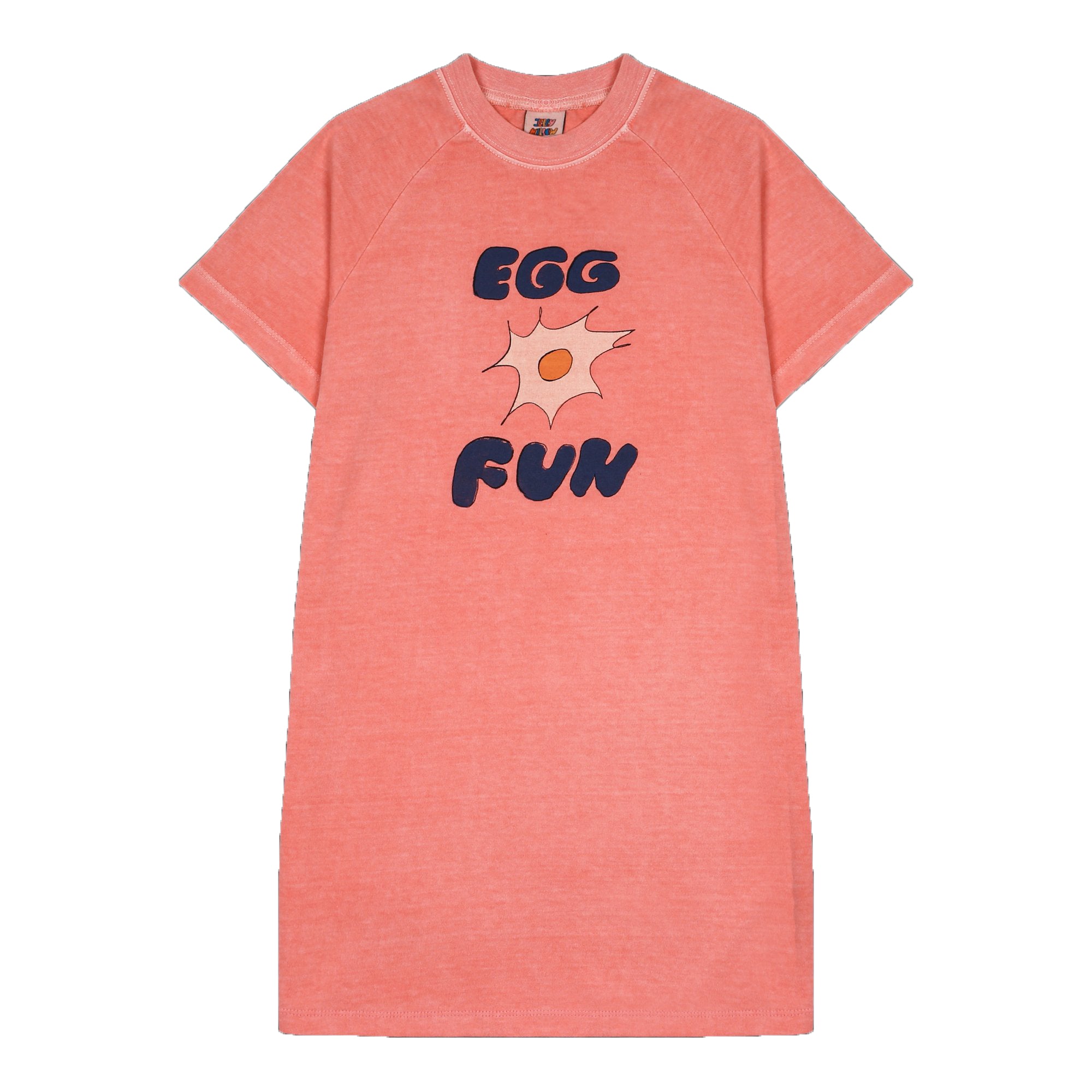 Girls Pink Printed Cotton Dress