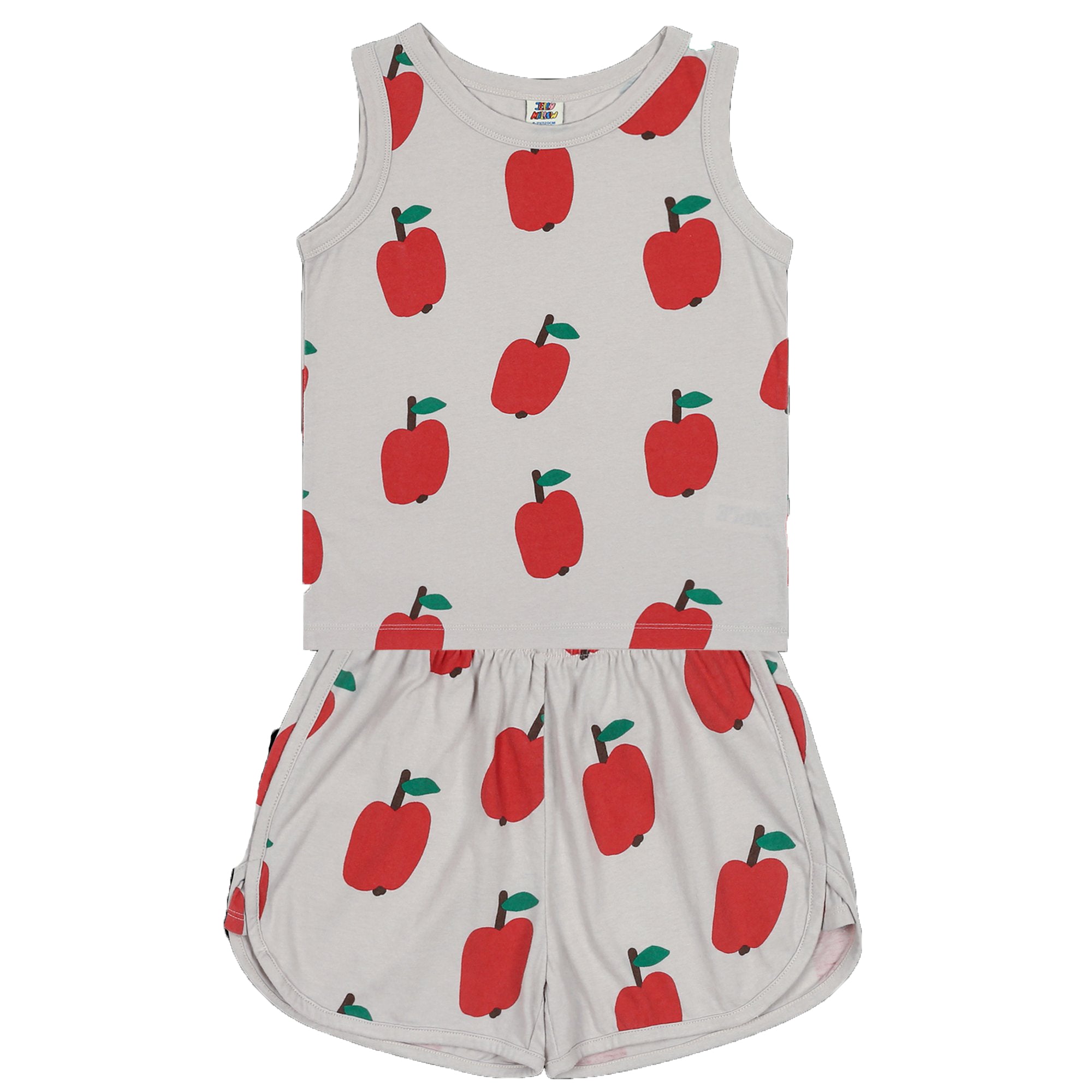 Boys & Girls Ivory Printed Cotton Set